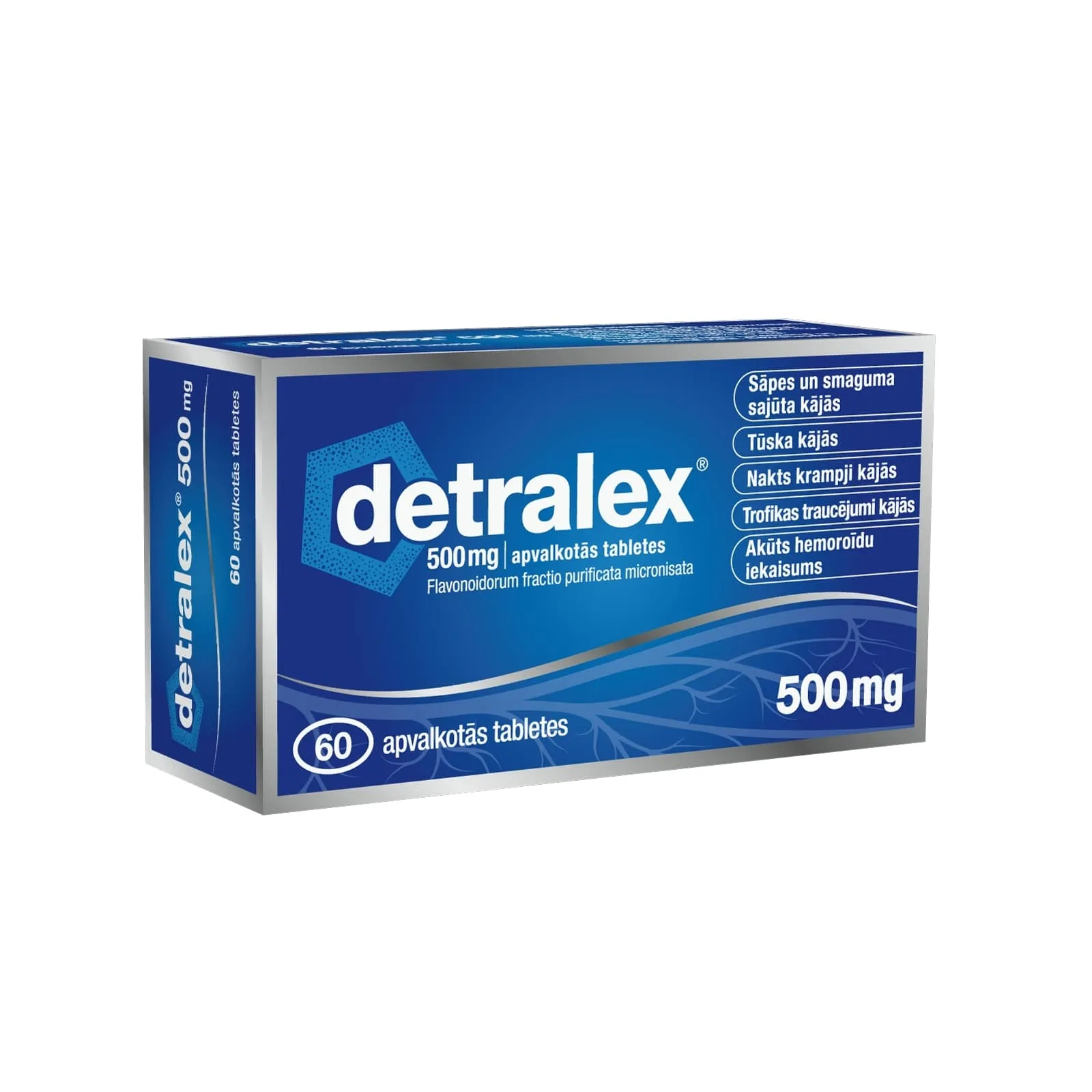 DETRALEX 500 mg tabletes, 60 gab. - Produkta attēls 