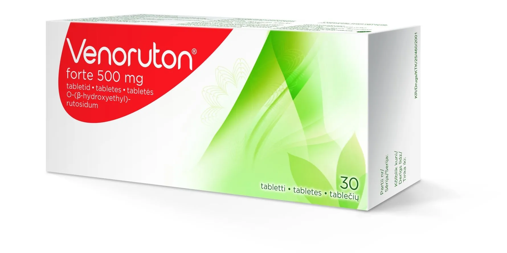 VENORUTON Forte 500 mg tabletes, 30 gab. - Produkta attēls 2