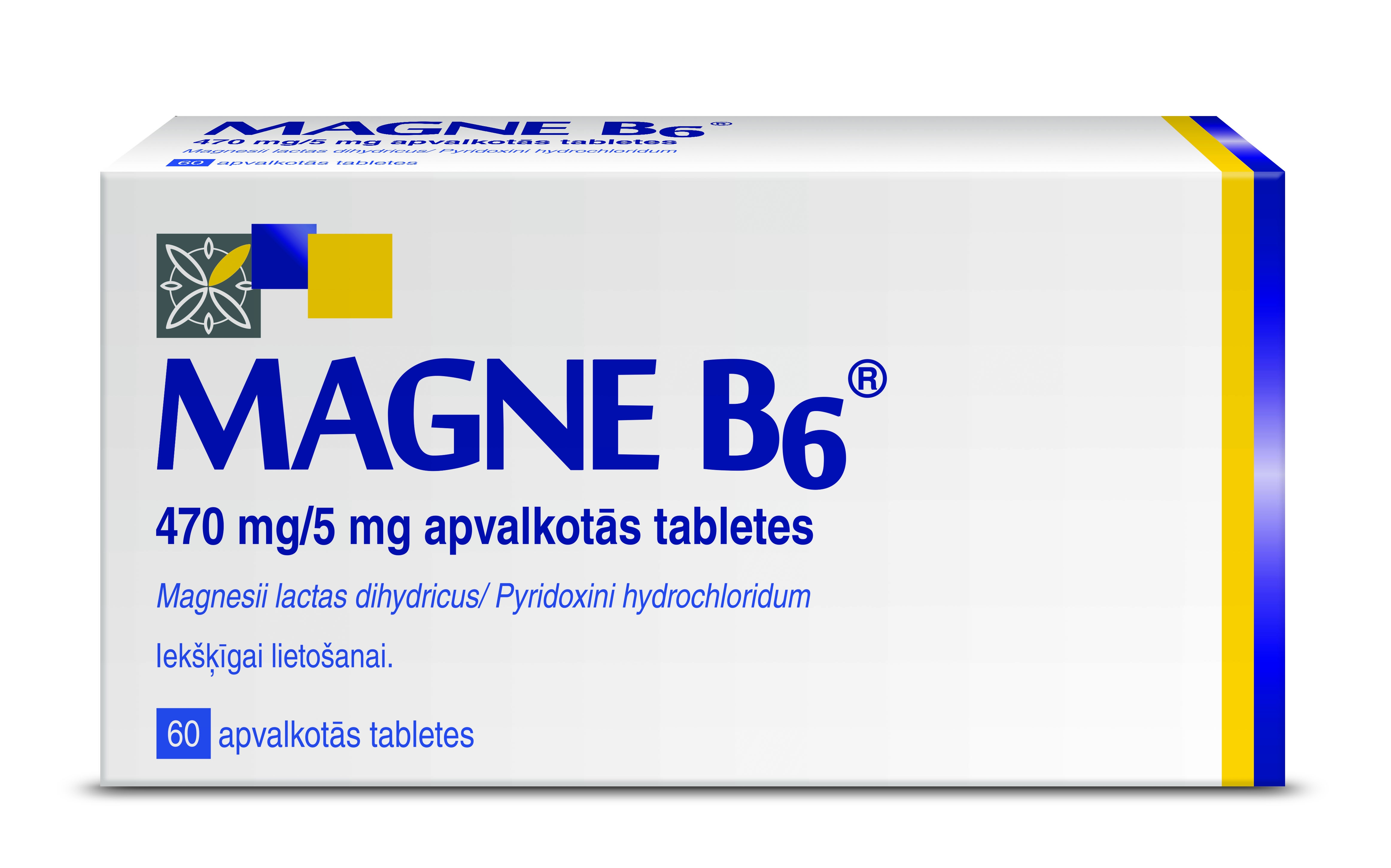 MAGNE-B6 apvalkotās tabletes, 60 gab. - Produkta attēls 4