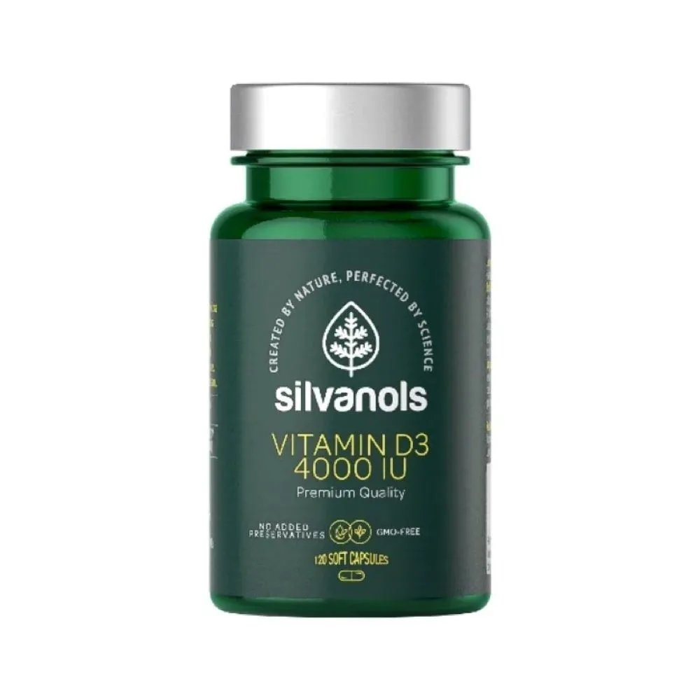 SILVANOLS Vitamīns D3 4000 IU kapsulas, 120 gab. - Produkta attēls 