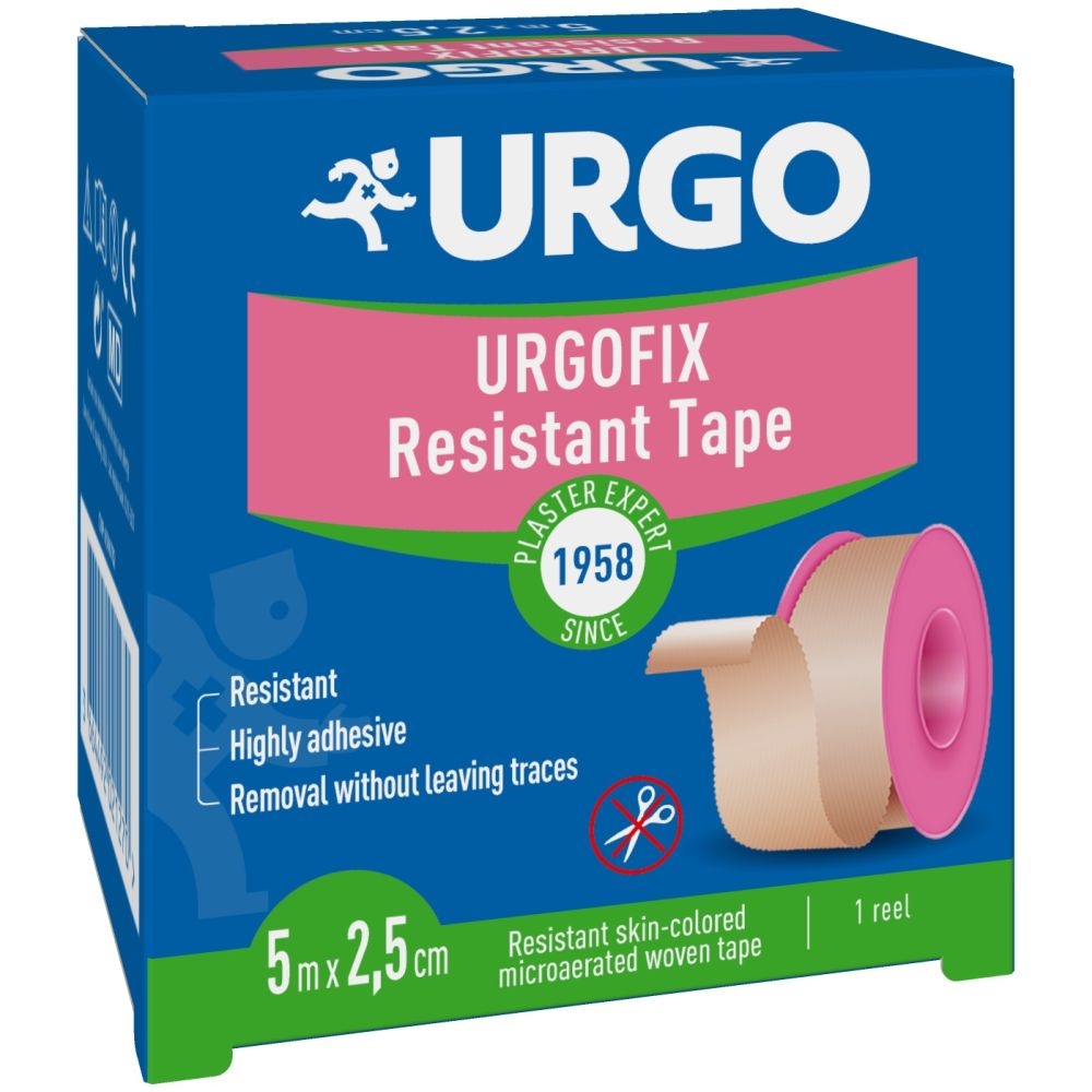 URGO Fix izturīgs lentveida plāksteris, 5 m x 2,5 cm - Produkta attēls 