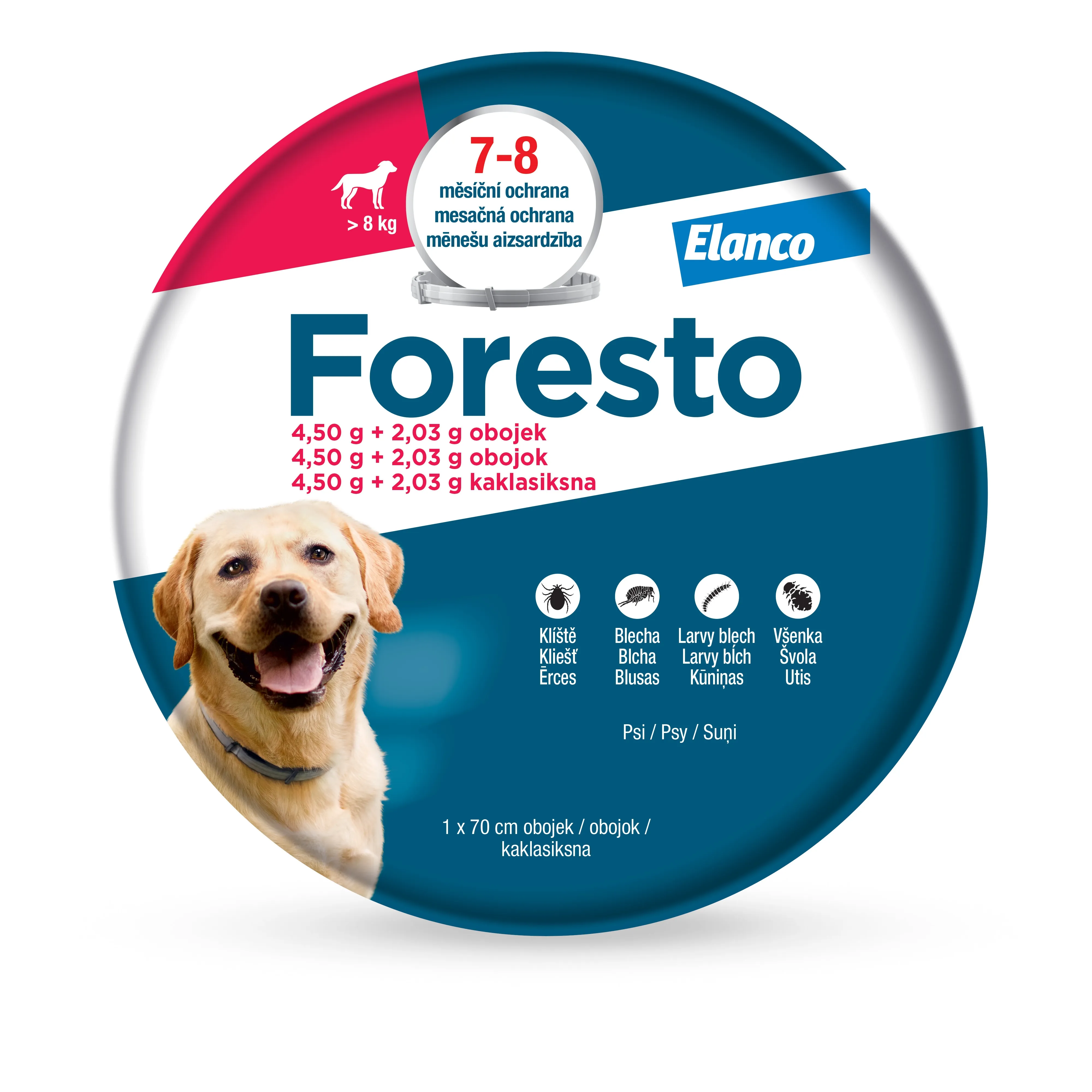 FORESTO 4.50+2.03G/G KAKLA SIKSNA 70CM SUŅIEM >8KG - Produkta attēls 3