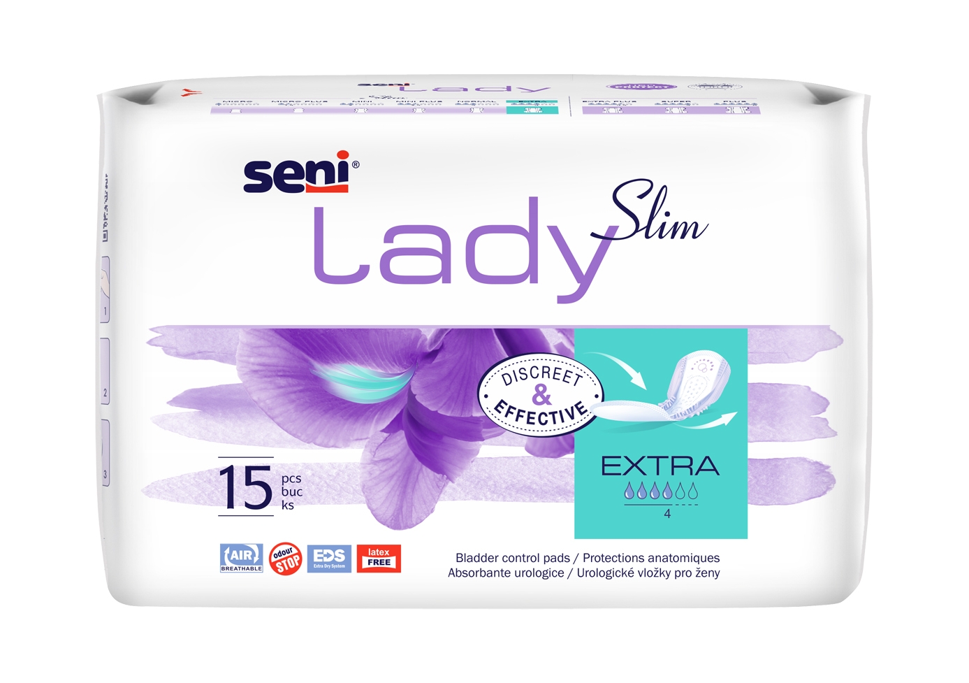 SENI LADY Slim Extra uroloģiskie ieliktņi, 15 gab. - Produkta attēls 2