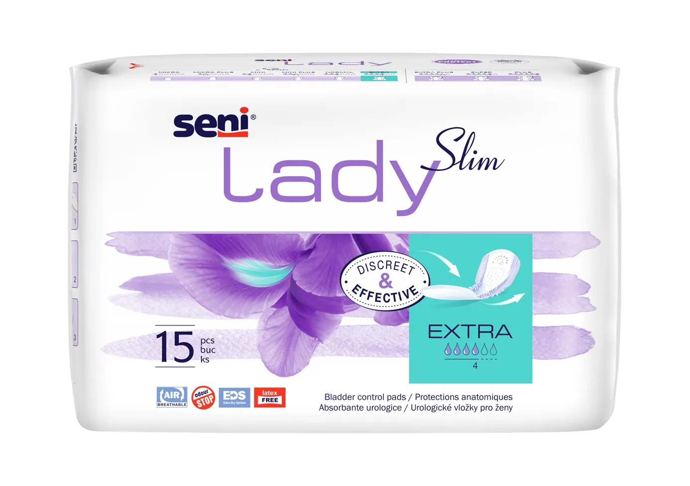 SENI LADY Slim Extra uroloģiskie ieliktņi, 15 gab. - Produkta attēls 2