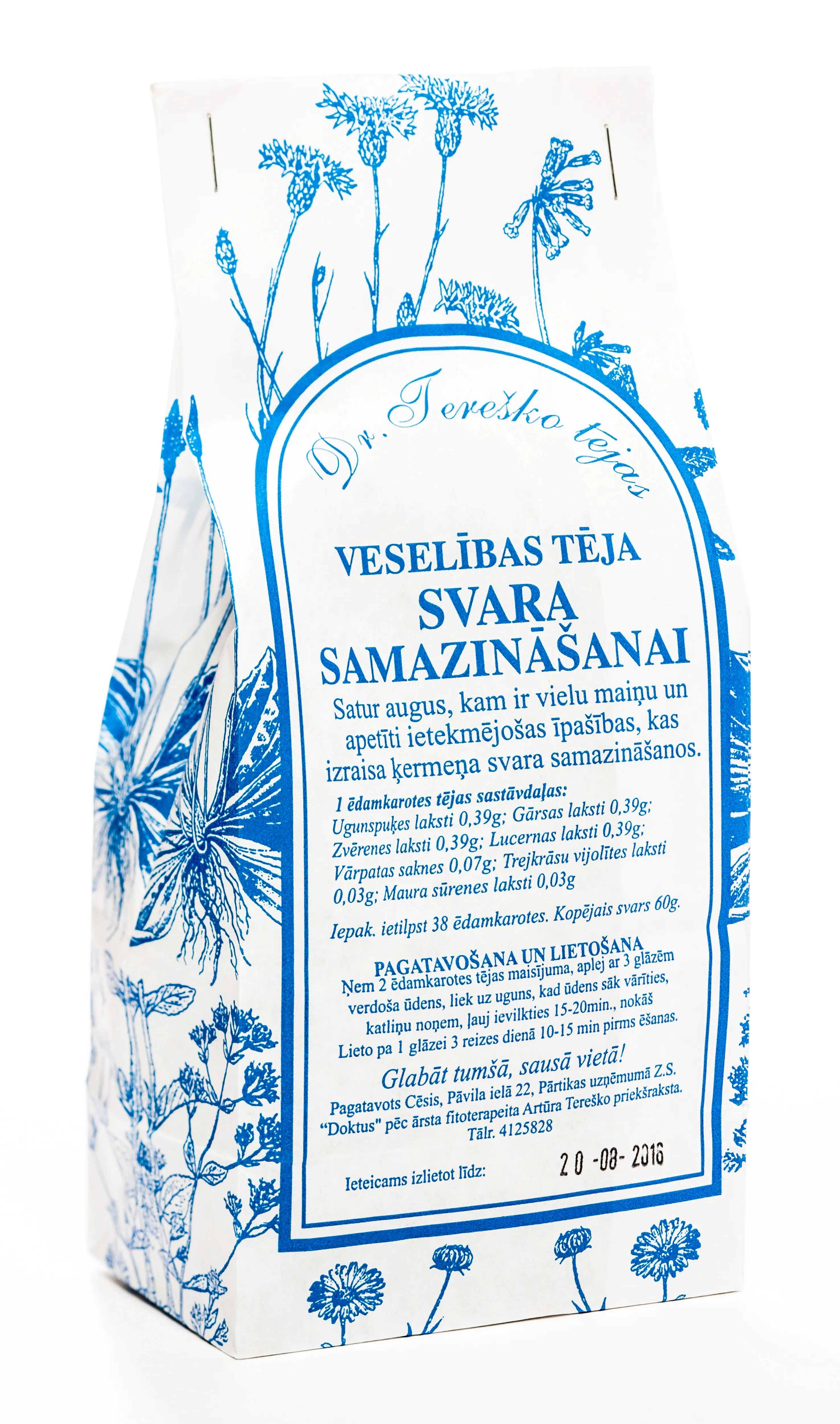TEREŠKO tēja svara samazināšanai, 63 g - Produkta attēls 