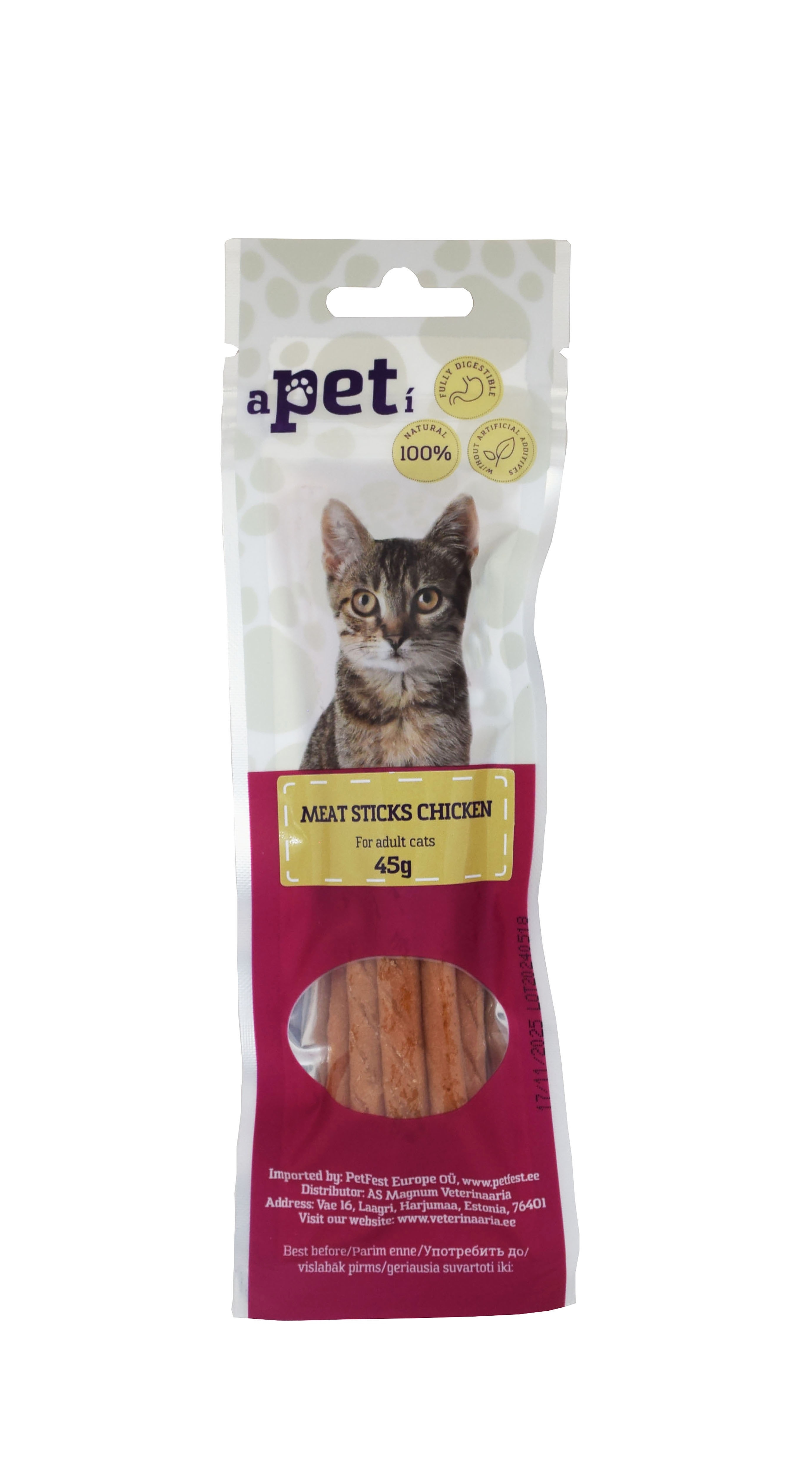 APETI VISTAS GAĻAS DESIŅAS KAĶIEM 45G - Produkta attēls 