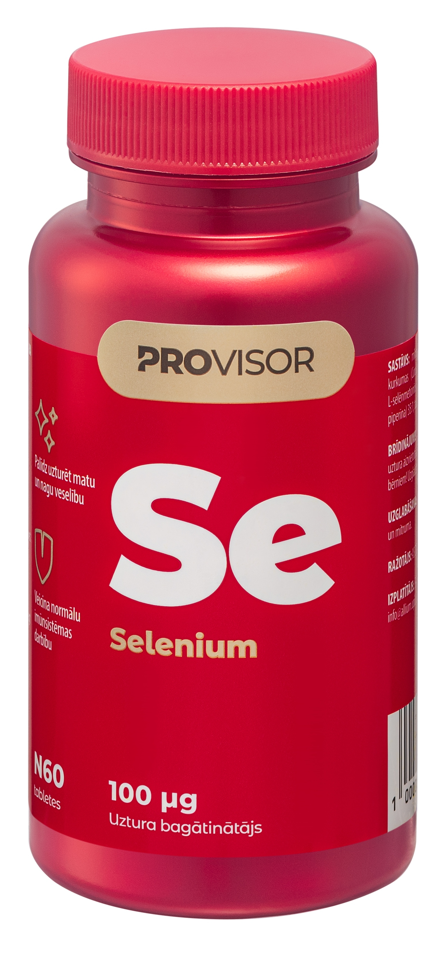 PROVISOR Selēns (Se) 100 mcg tabletes, 60 gab. - Produkta attēls 