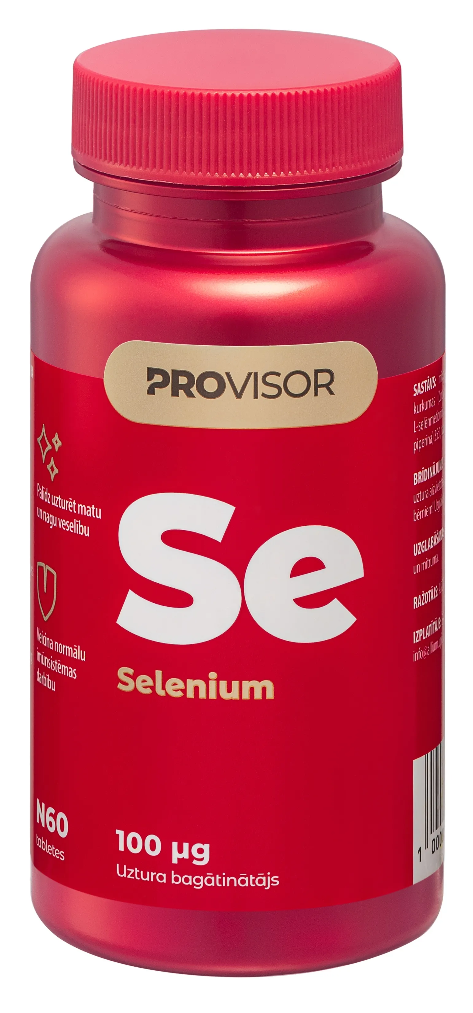 PROVISOR Selēns (Se) 100 mcg tabletes, 60 gab. - Produkta attēls 
