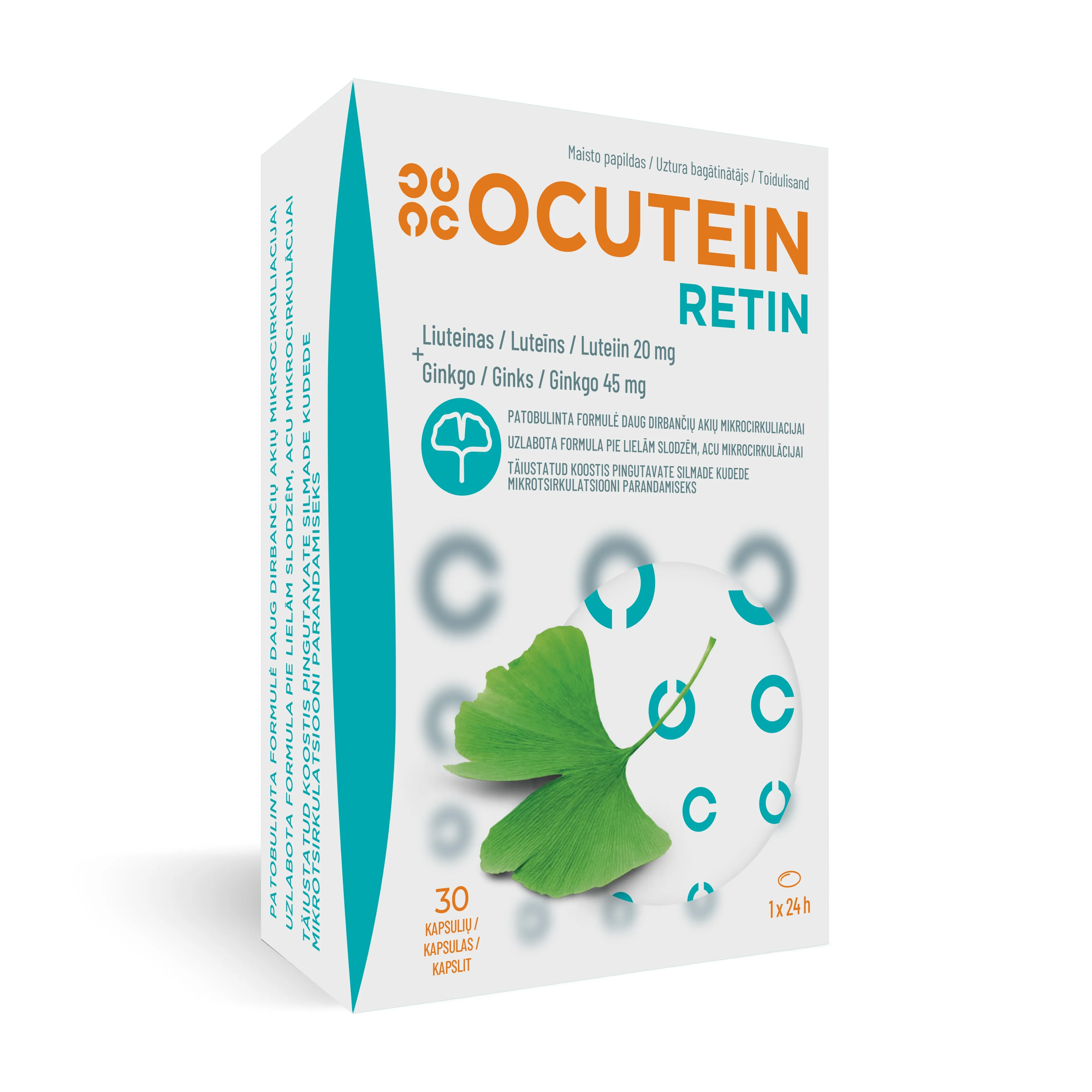 OCUTEIN Retin kapsulas, 30 gab. - Produkta attēls 