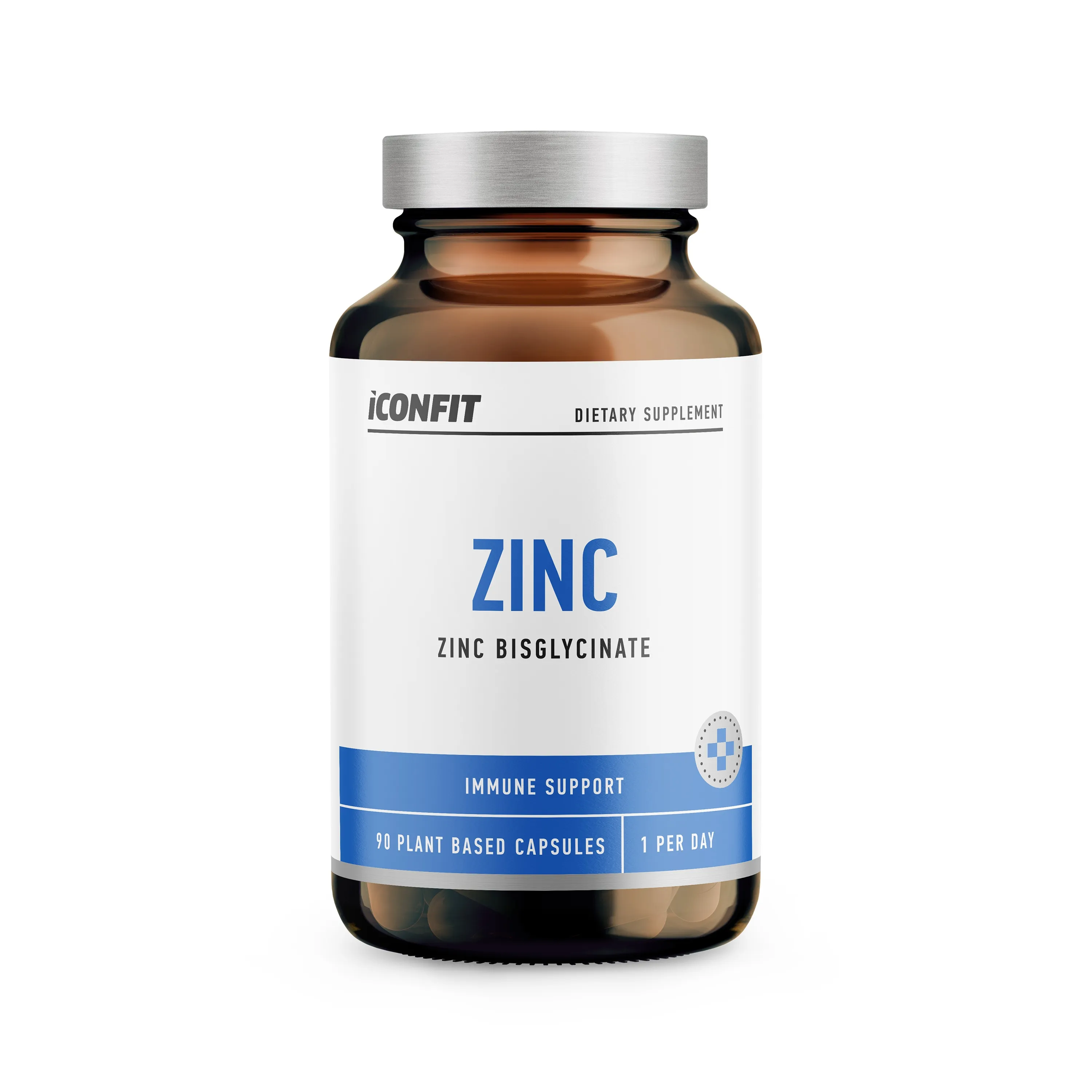 ICONFIT Zinc (cinka bisglicināts 25 mg) kapsulas, 90 gab. - Produkta attēls 