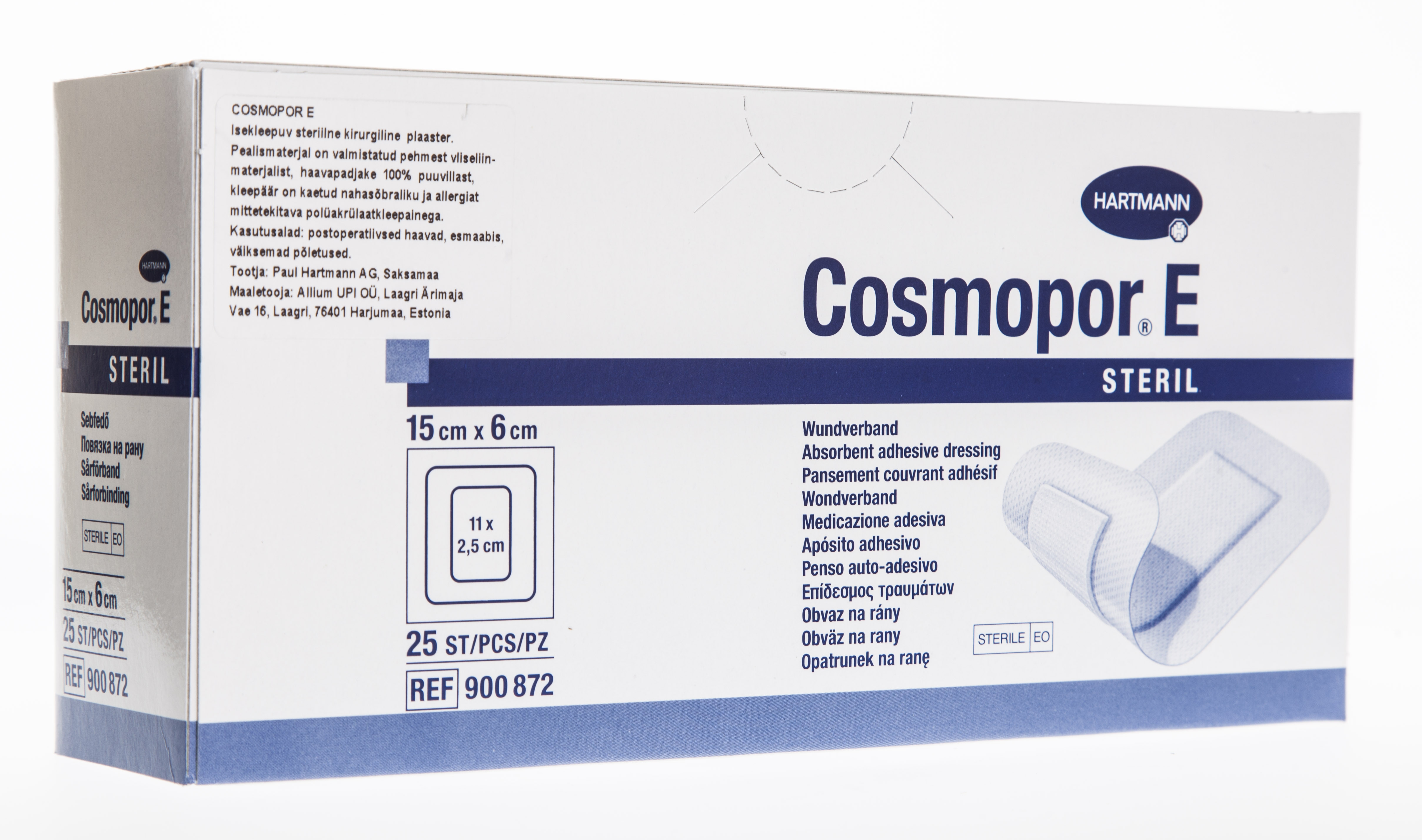 COSMOPOR E plāksteri (15 x 6 cm), 25 gab - Produkta attēls 