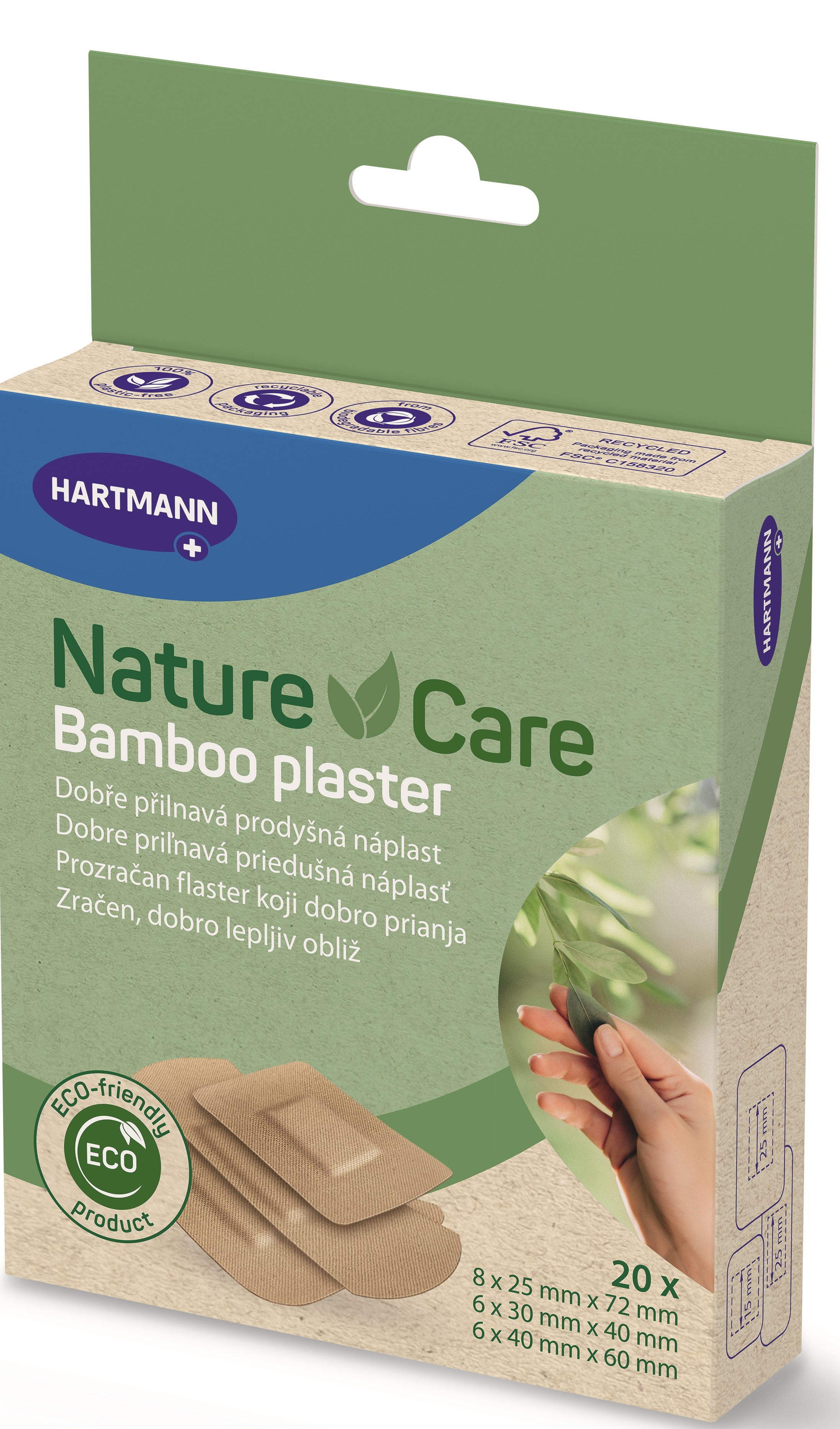 NATURE CARE Mix bambusa plāksteri, 20 gab - Produkta attēls 