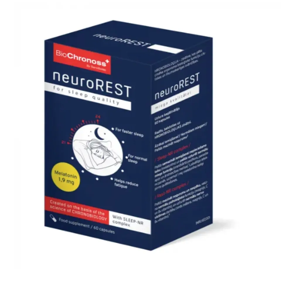 BIOCHRONOSS NEUROREST kapsulas, 60 gab. - Produkta attēls 