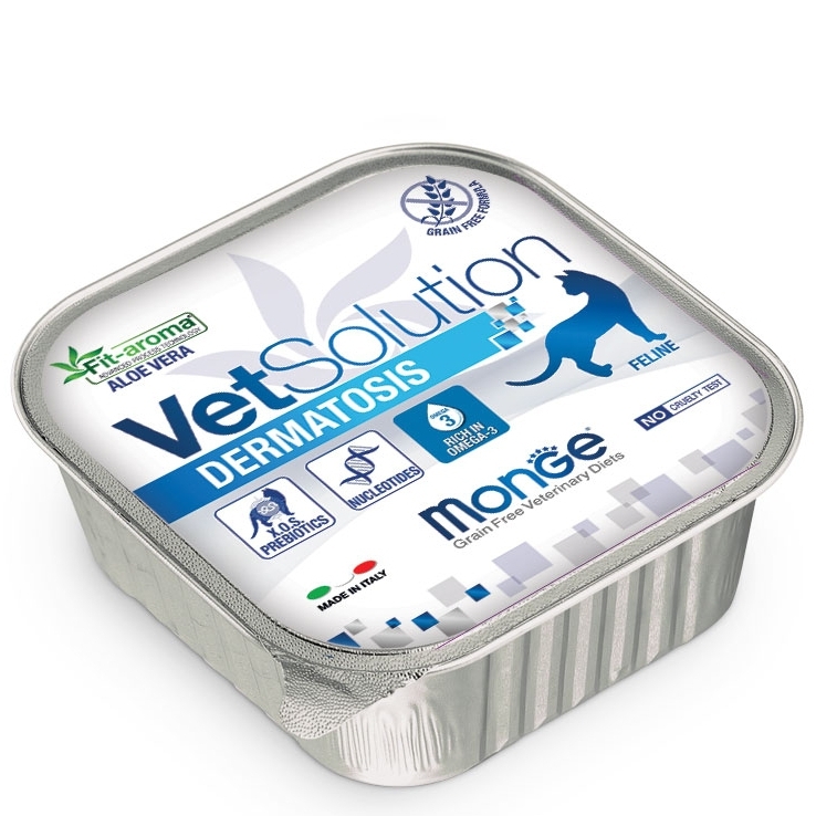 MONGE VETSOLUTION KAĶU KONS DERMATOSIS 100G - Produkta attēls 
