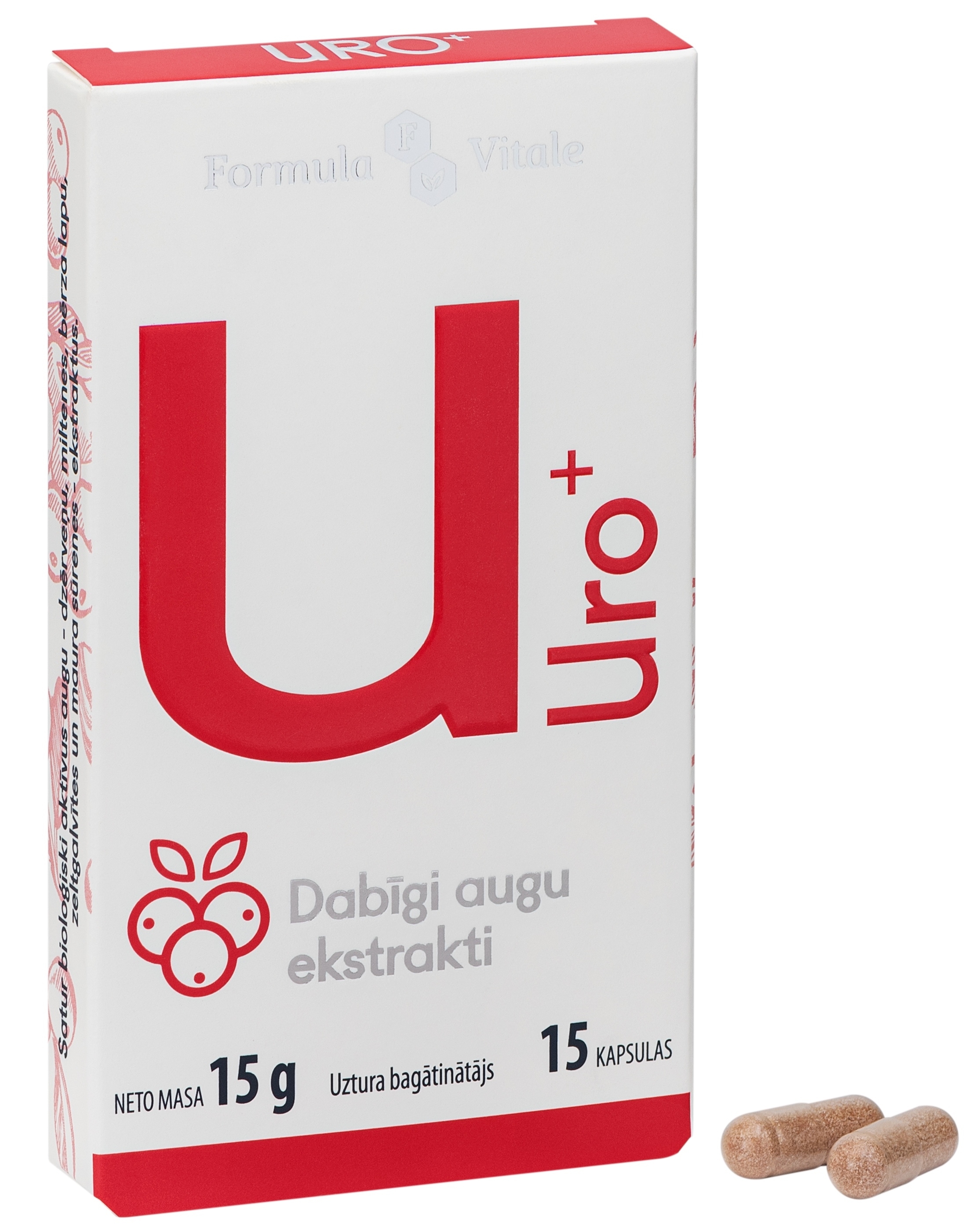 FORMULA VITALE Uro kapslas, 15 gab. - Produkta attēls 