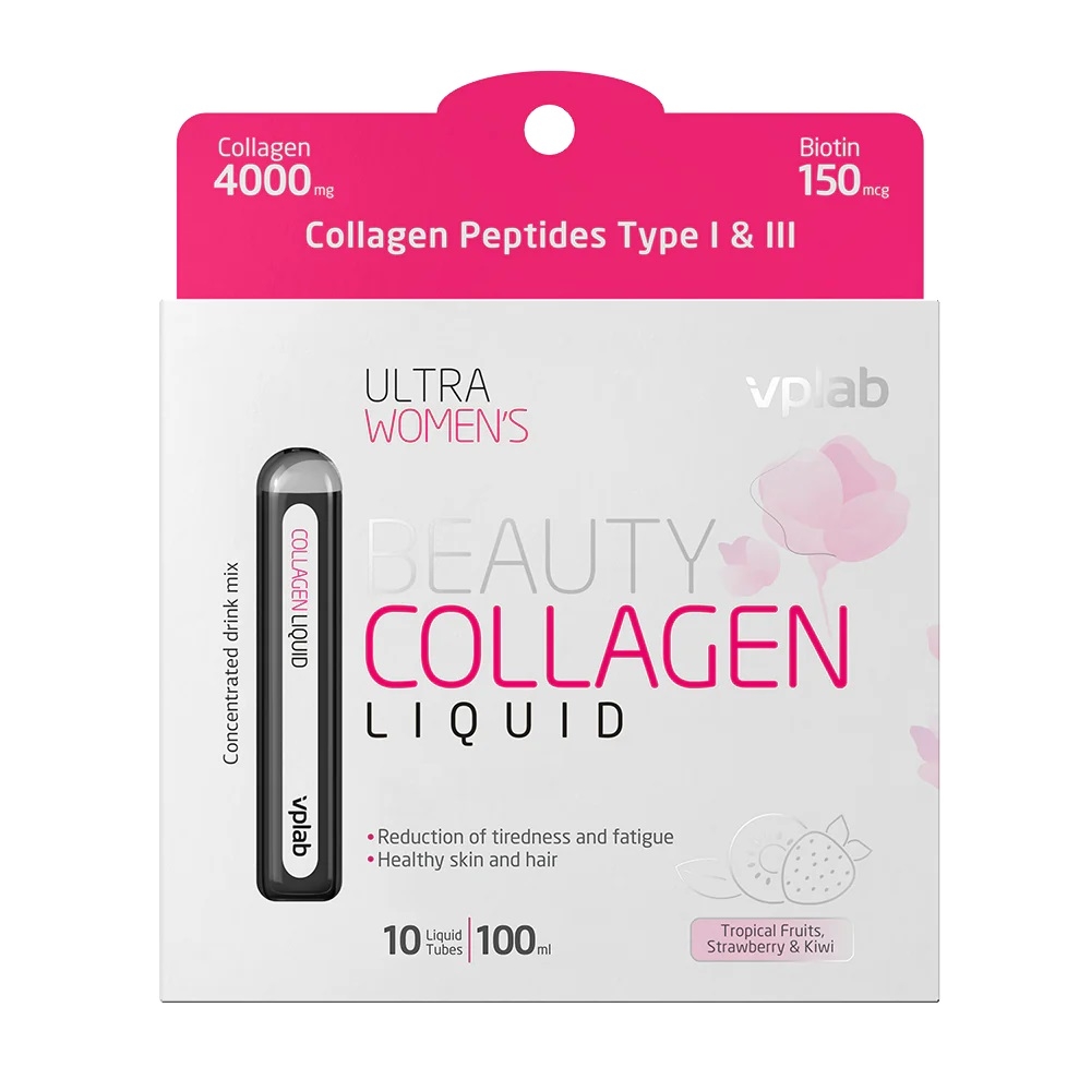 VPLAB Beauty Liquid Collagen ar augļu garšu ampulas, 10 gab. - Produkta attēls 