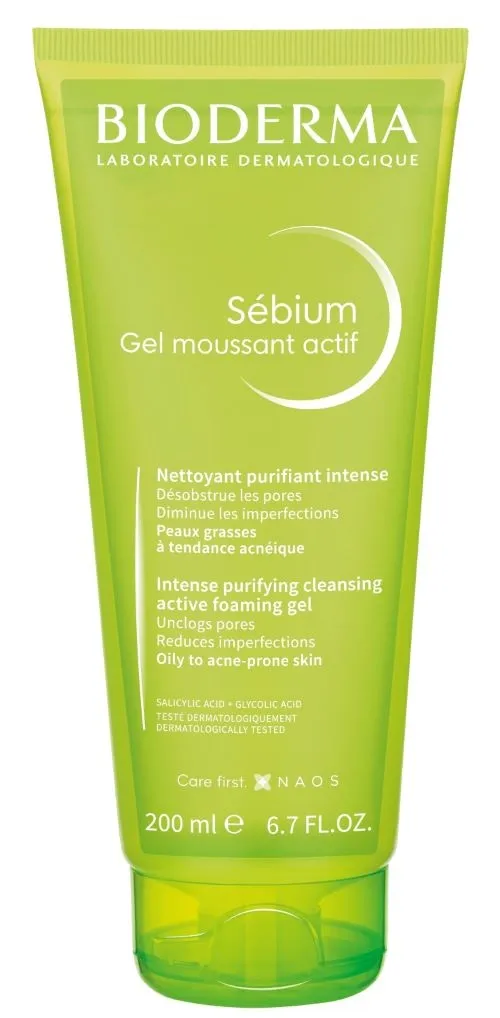 BIODERMA Sébium Gel moussant actif aktīvais putojošais gels, 200 ml - Produkta attēls 