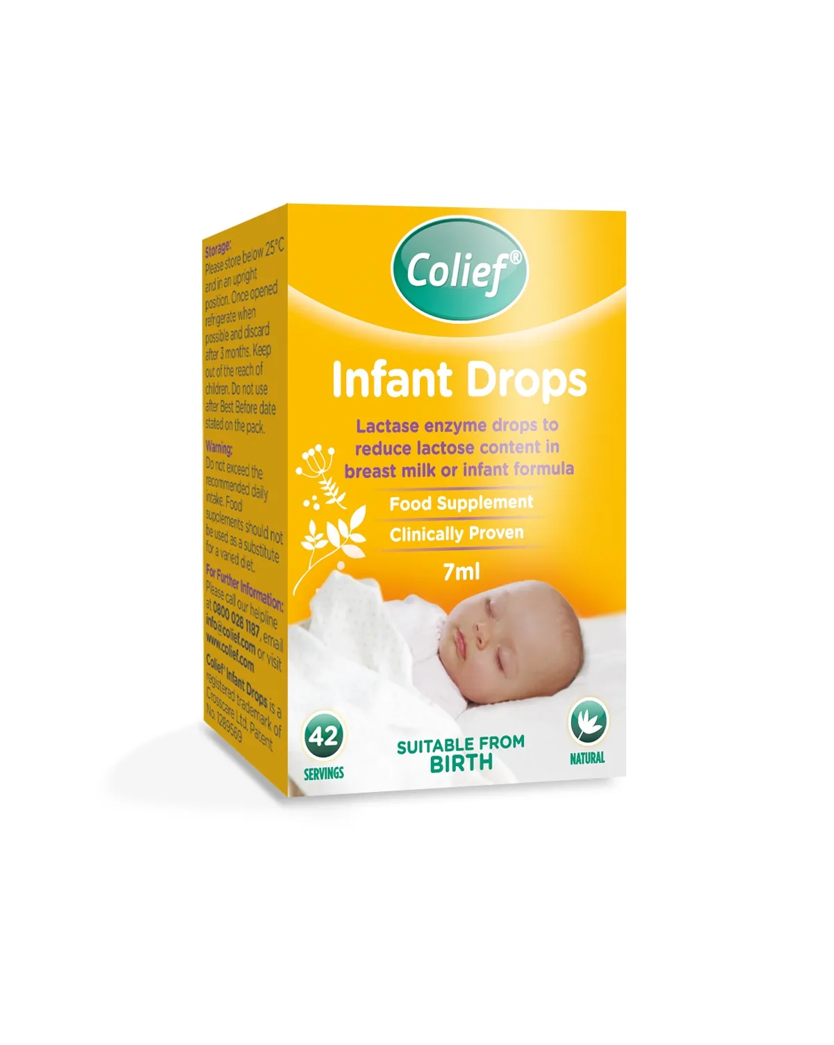 Colief Infant Drops laktāzes pilieni zīdaiņiem, 7 ml - Produkta attēls 