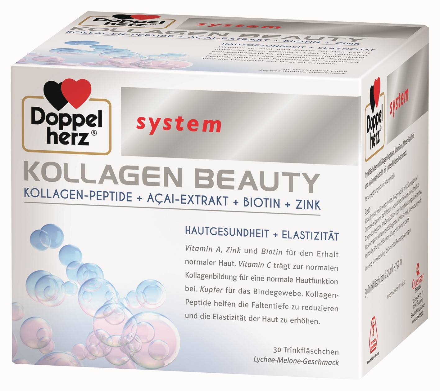 DOPPELHERZ® System kollagen beauty ampulas 25 ml, 30 gab. - Produkta attēls 