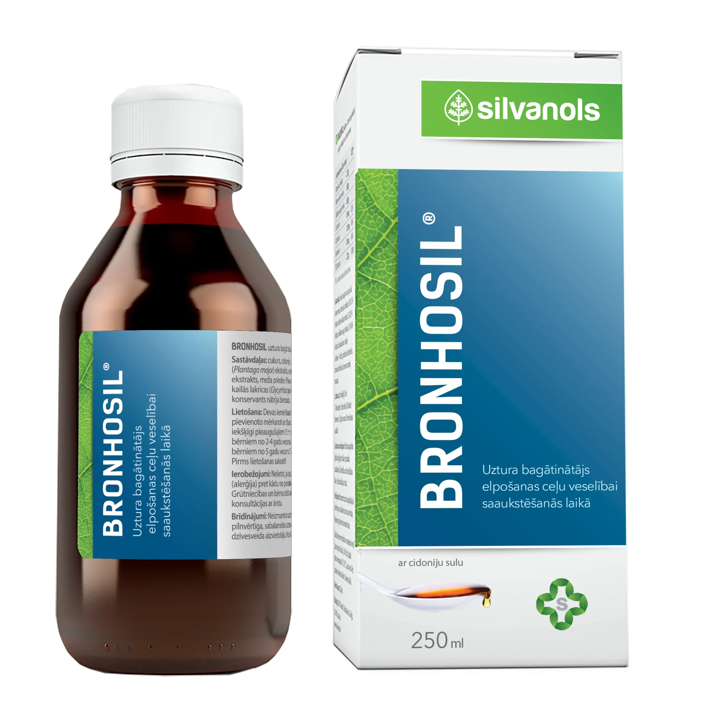 SILVANOLS Bronhosil sīrups, 250 ml - Produkta attēls 
