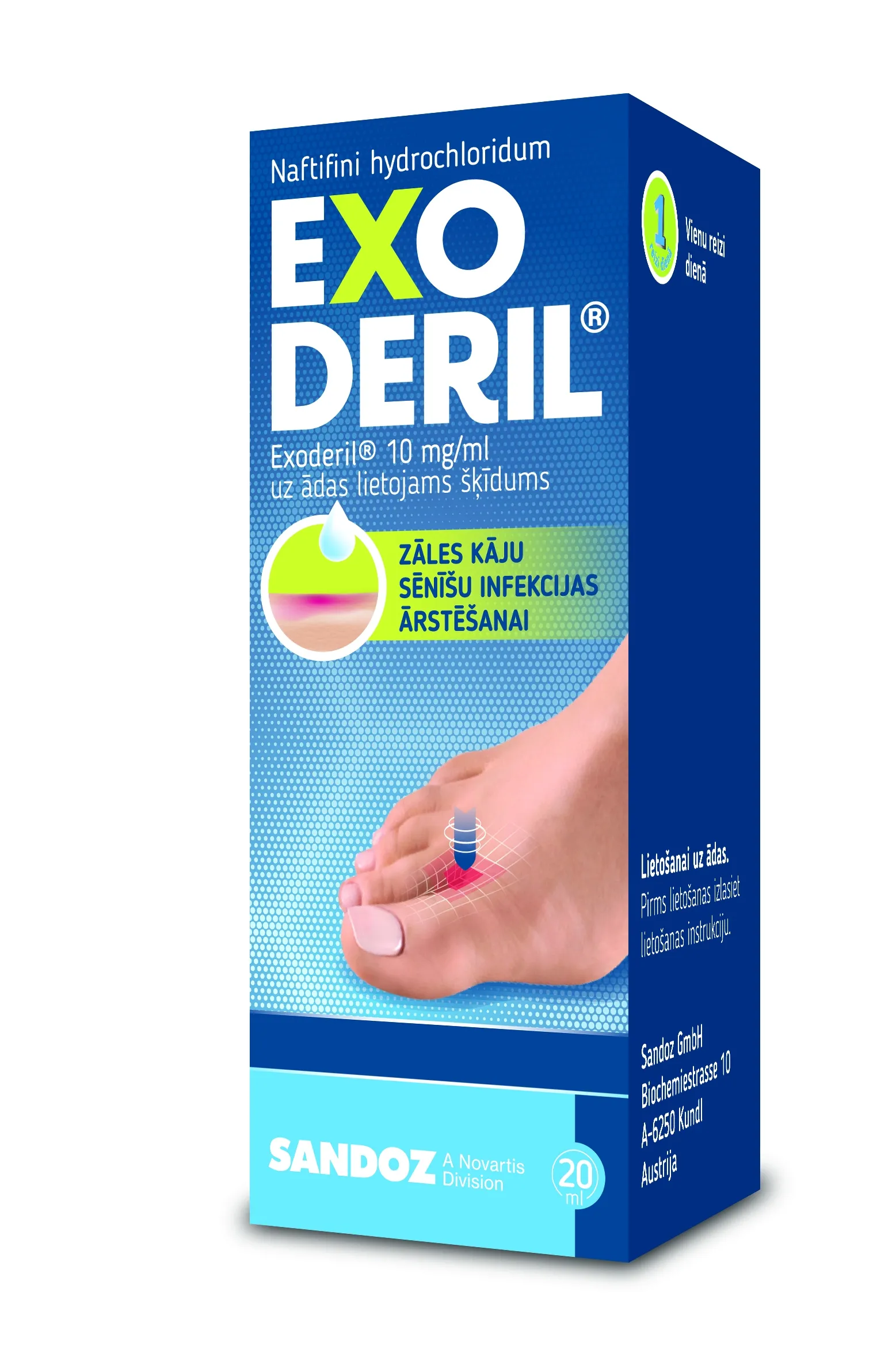 EXODERIL šķīdums, 20 ml - Produkta attēls 