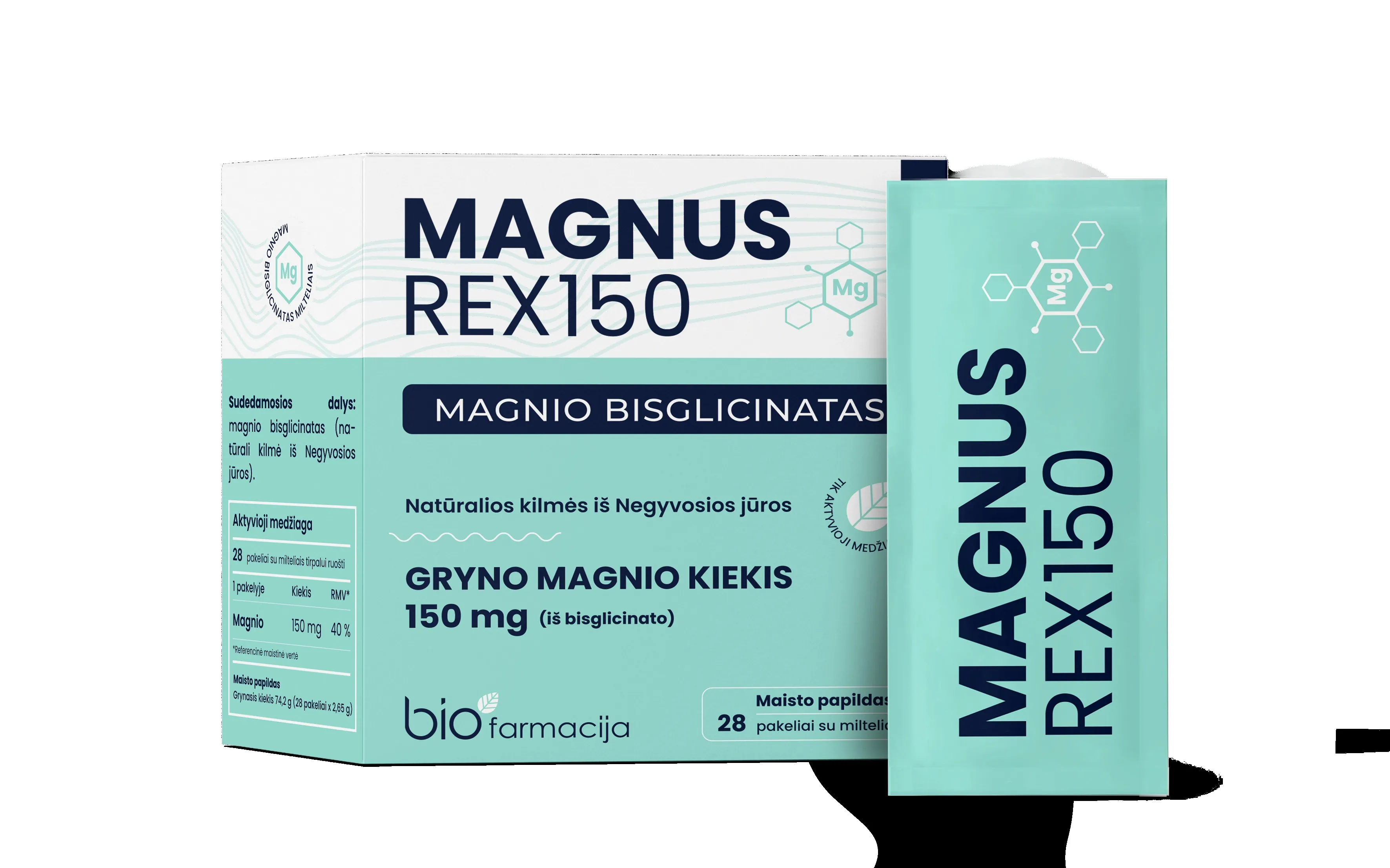 MAGNUS REX150 pulveris paciņās, 28 gab - Produkta attēls 