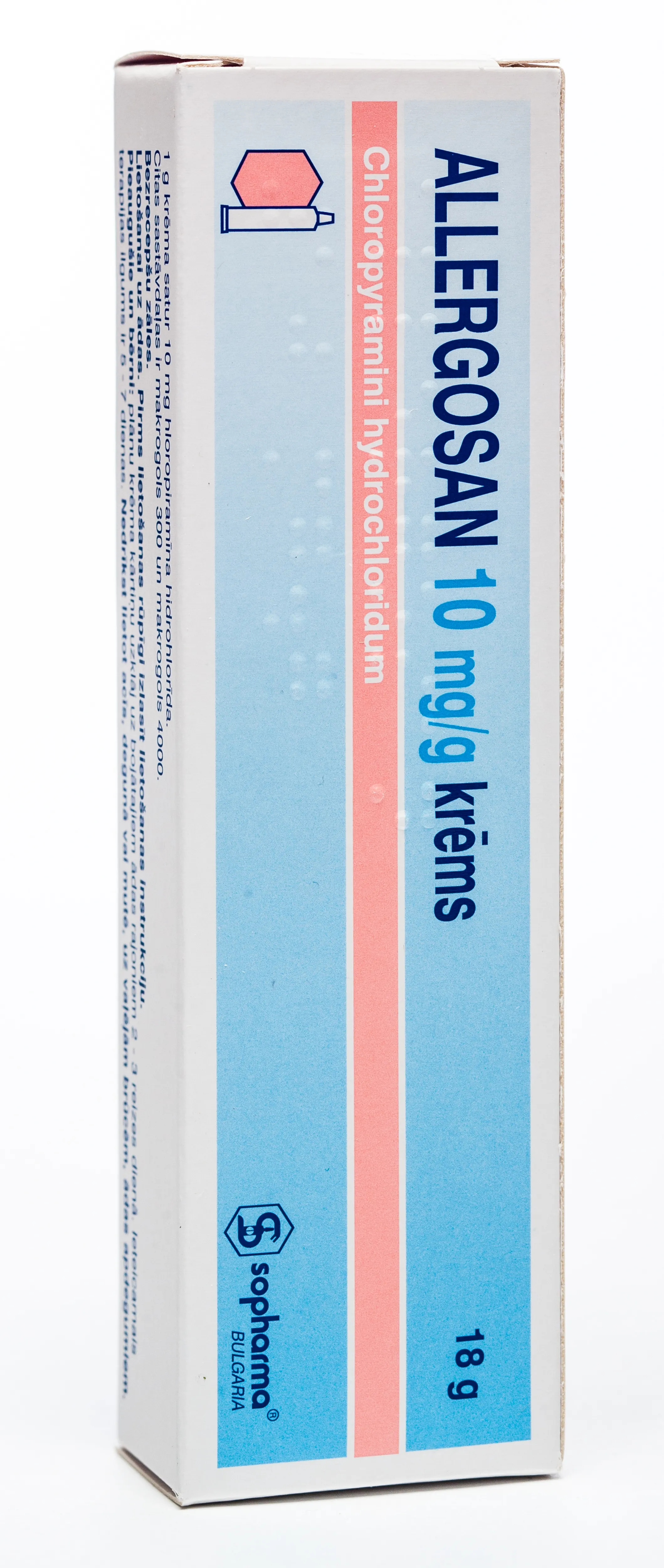 ALLERGOSAN 1% KRĒMS 18G - Produkta attēls 
