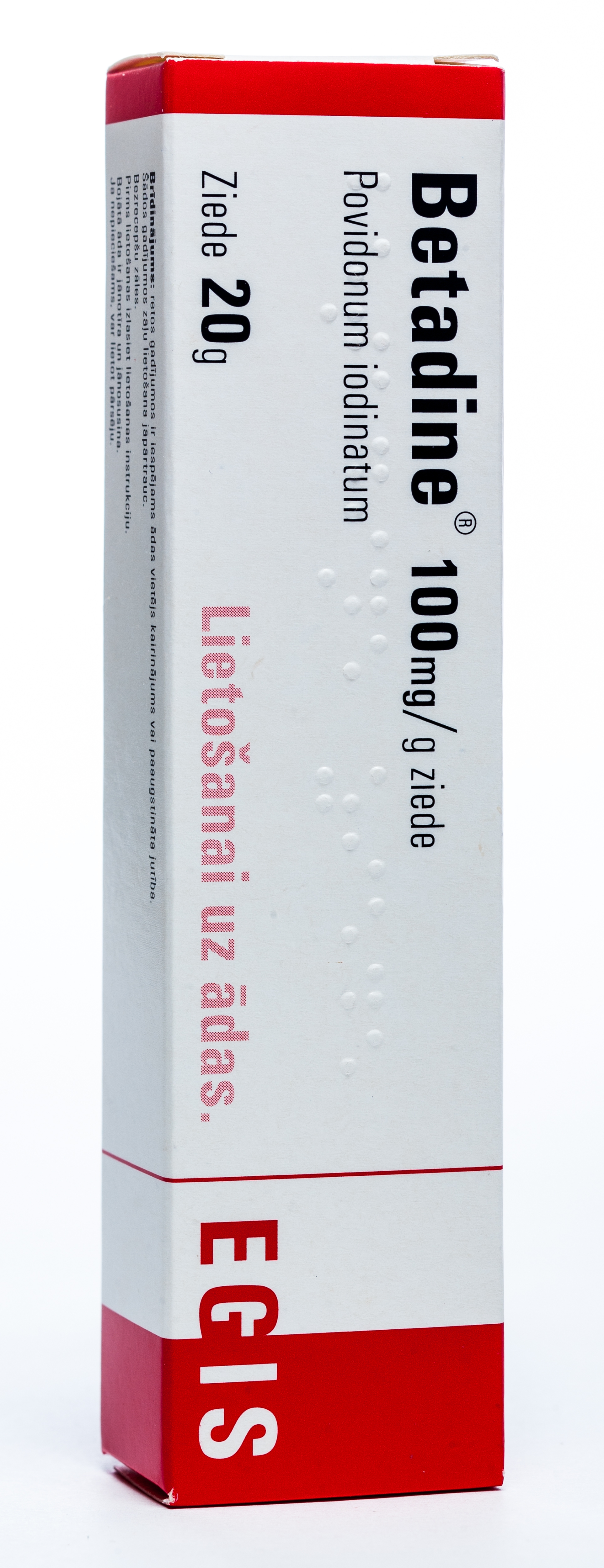 BETADINE 100MG/G OINT 20G - Produkta attēls 