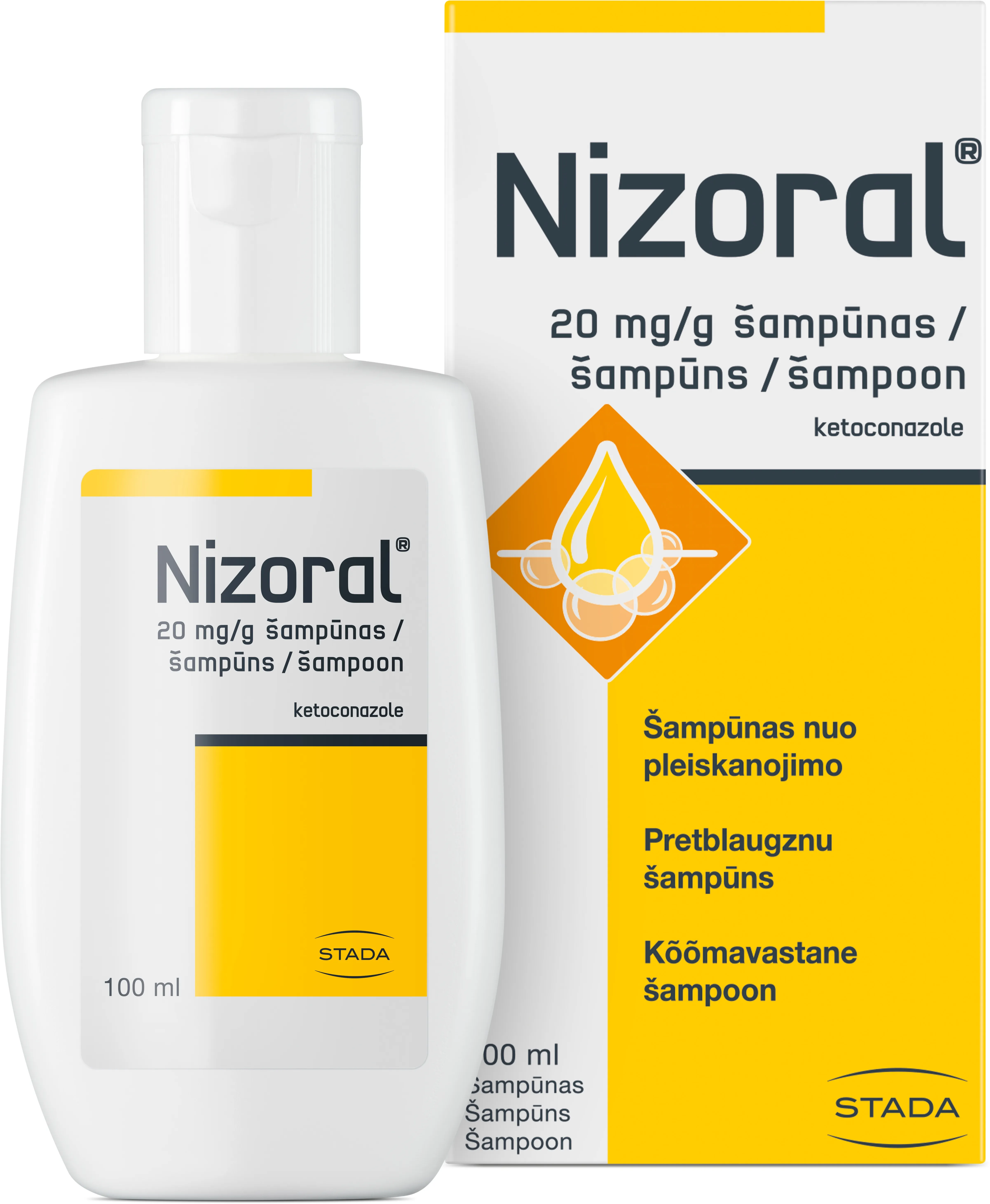 NIZORAL šampūns, 100 ml - Produkta attēls 