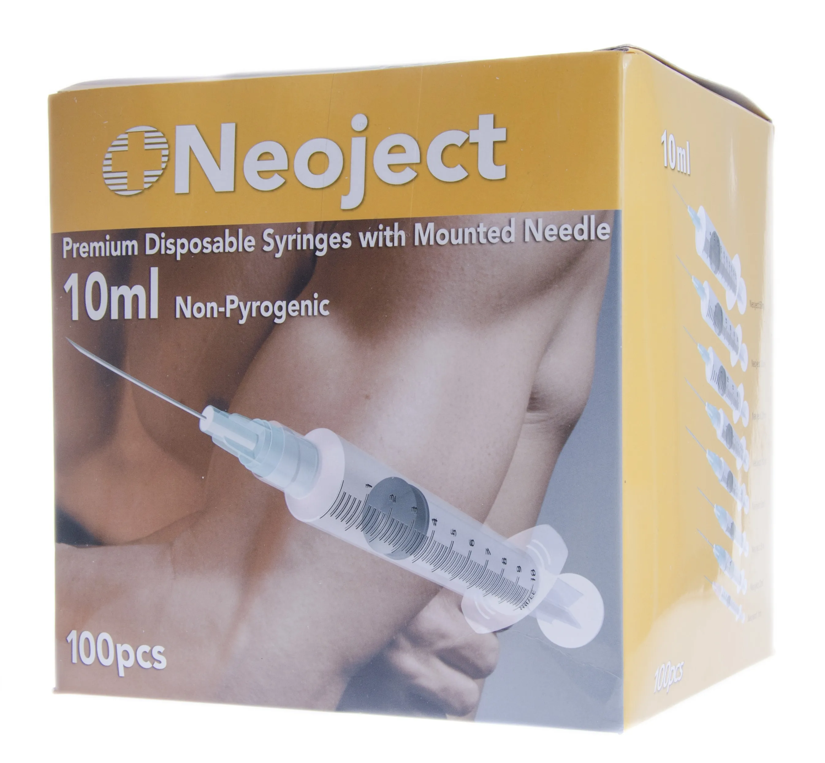 NEOJECT šļirce, 10 ml + adata 21 g, 100 gab. - Produkta attēls 