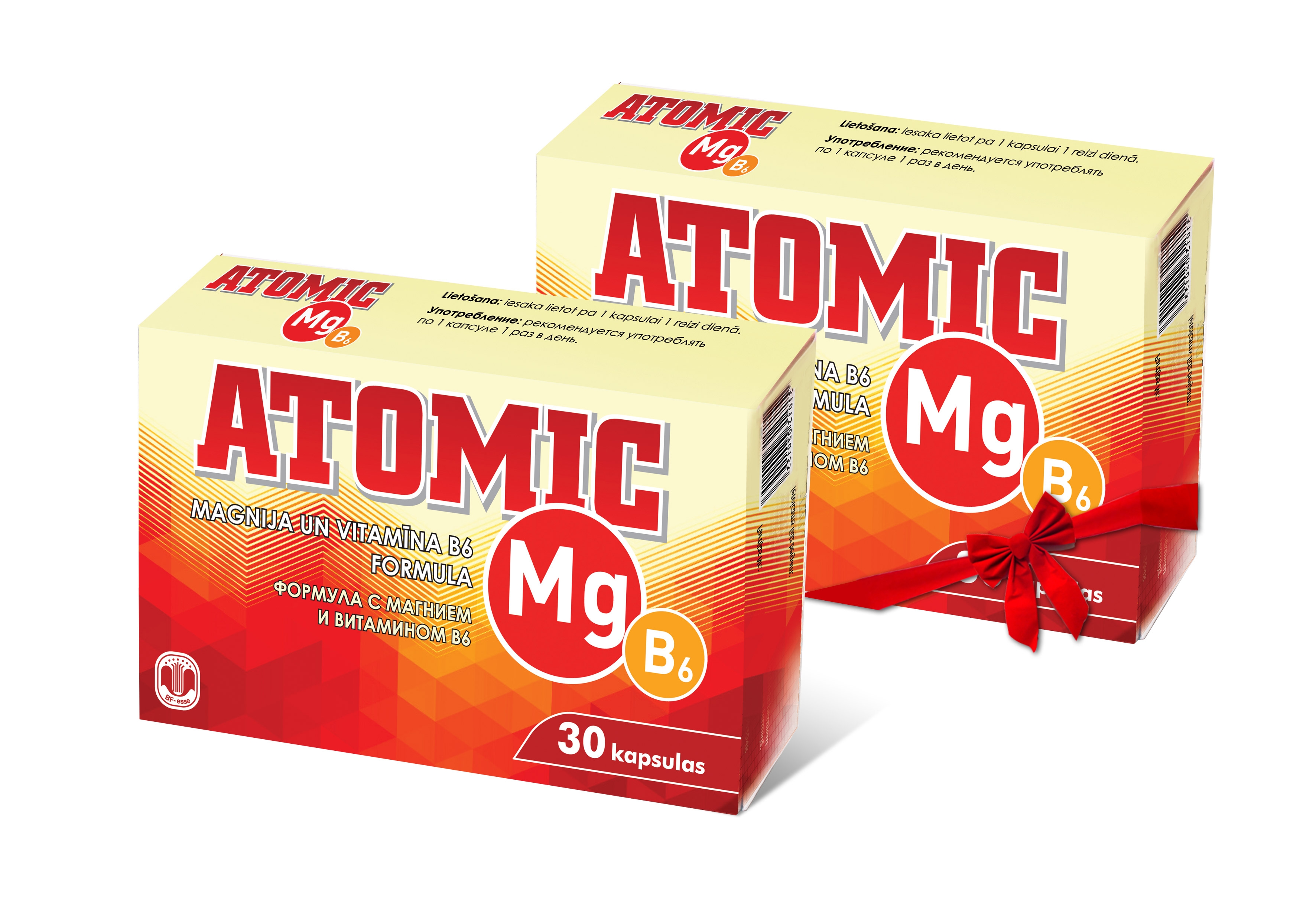 ATOMIC MgB6 kapsulas (1+1), 30 gab - Produkta attēls 