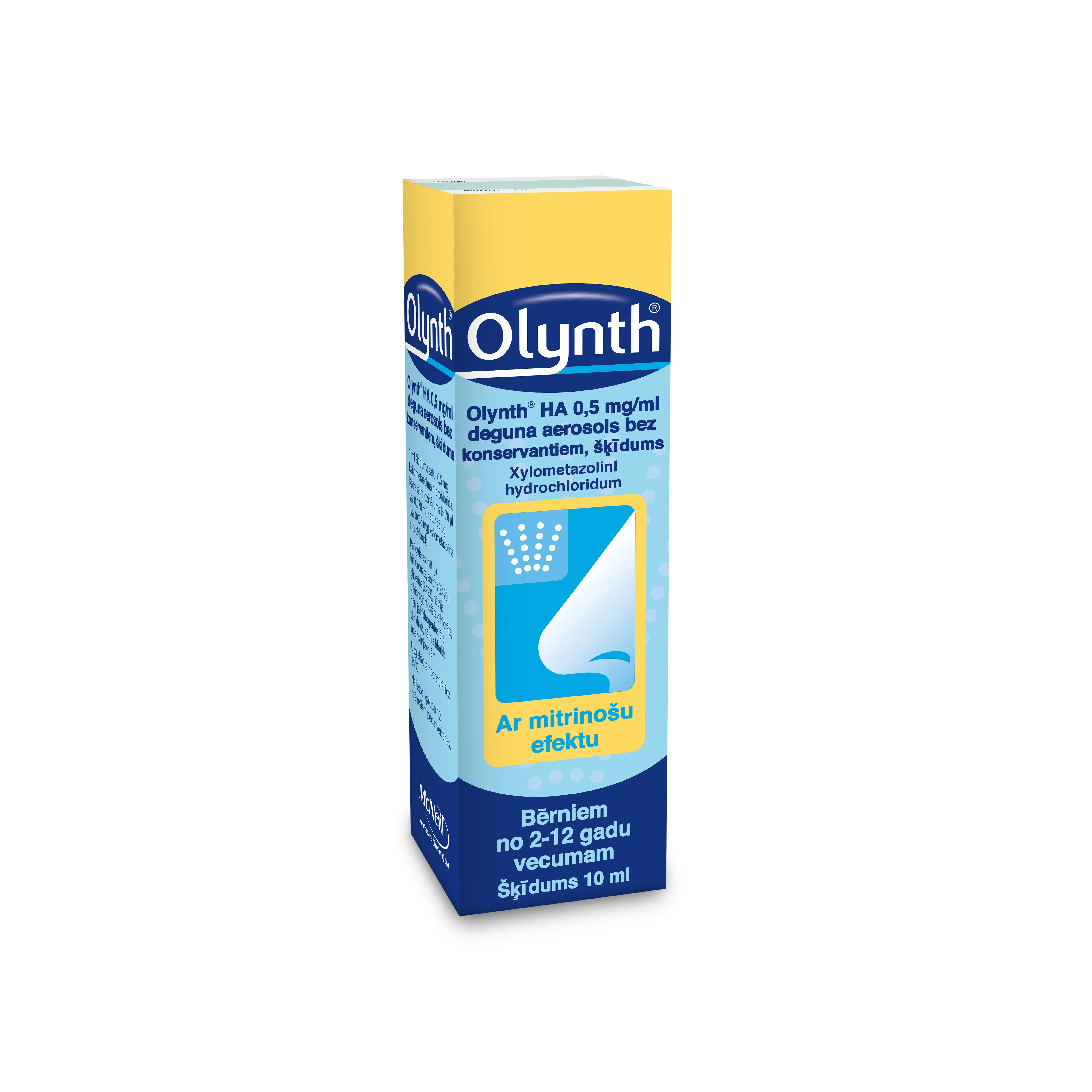 OLYNTH HA 0.05% DEGUNA AEROSOLS AR MITRINOŠU EFEKTU 10ML - Produkta attēls 