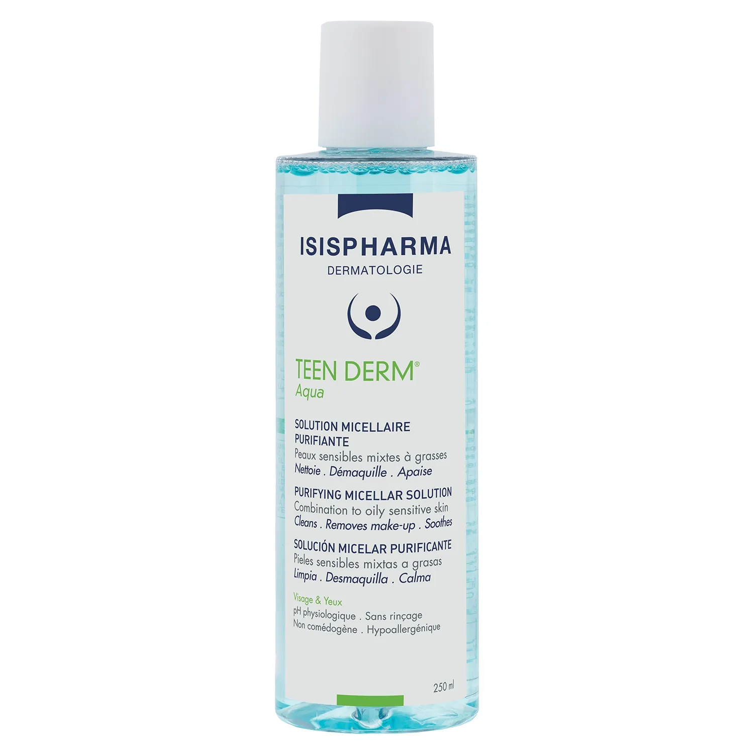 ISISPHARMA Teen Derm Aqua micelārais ūdens aknes ādai, 250 ml - Produkta attēls 
