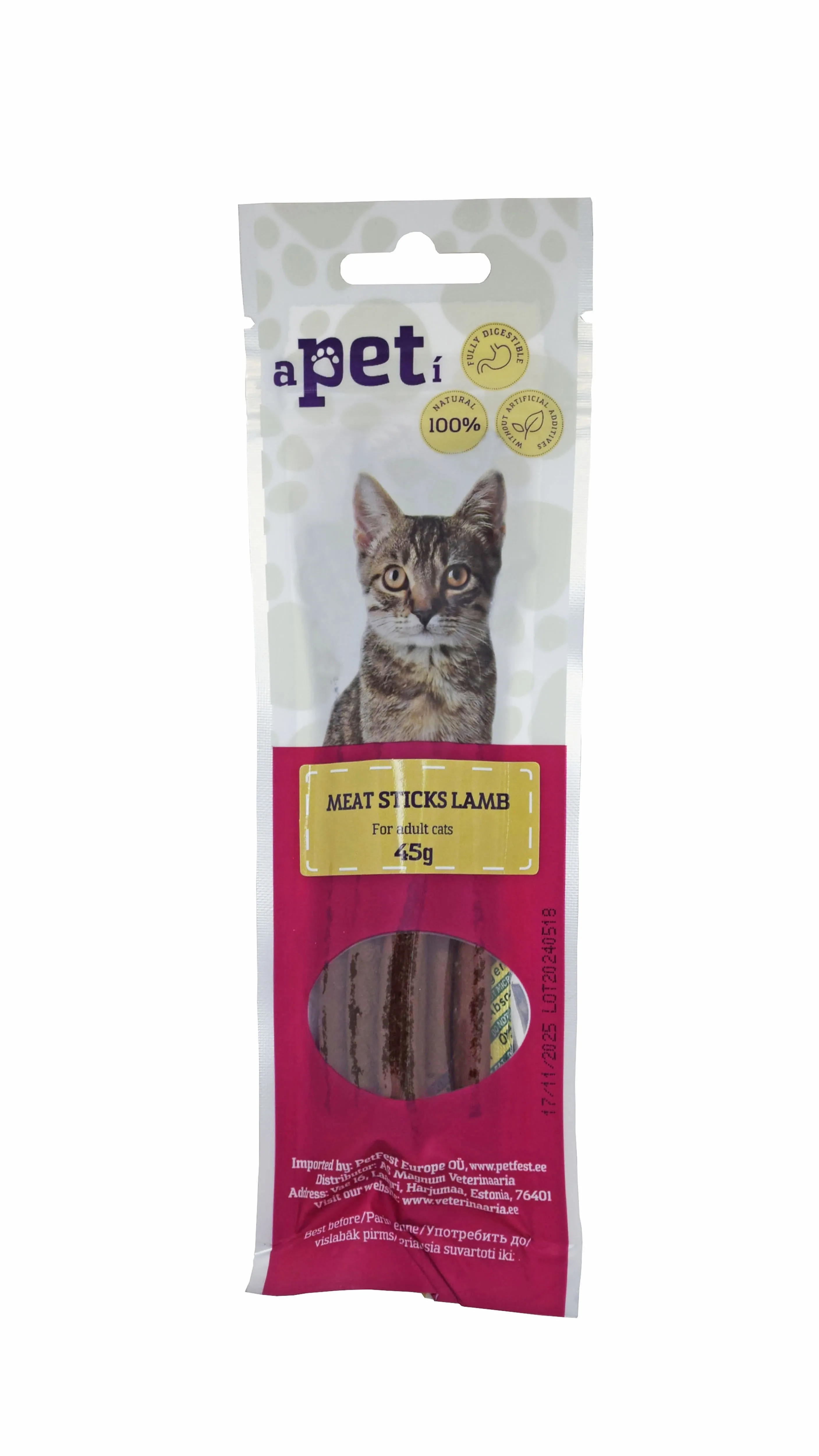 APETI JĒRA GAĻAS DESIŅAS KAĶIEM 45G - Produkta attēls 