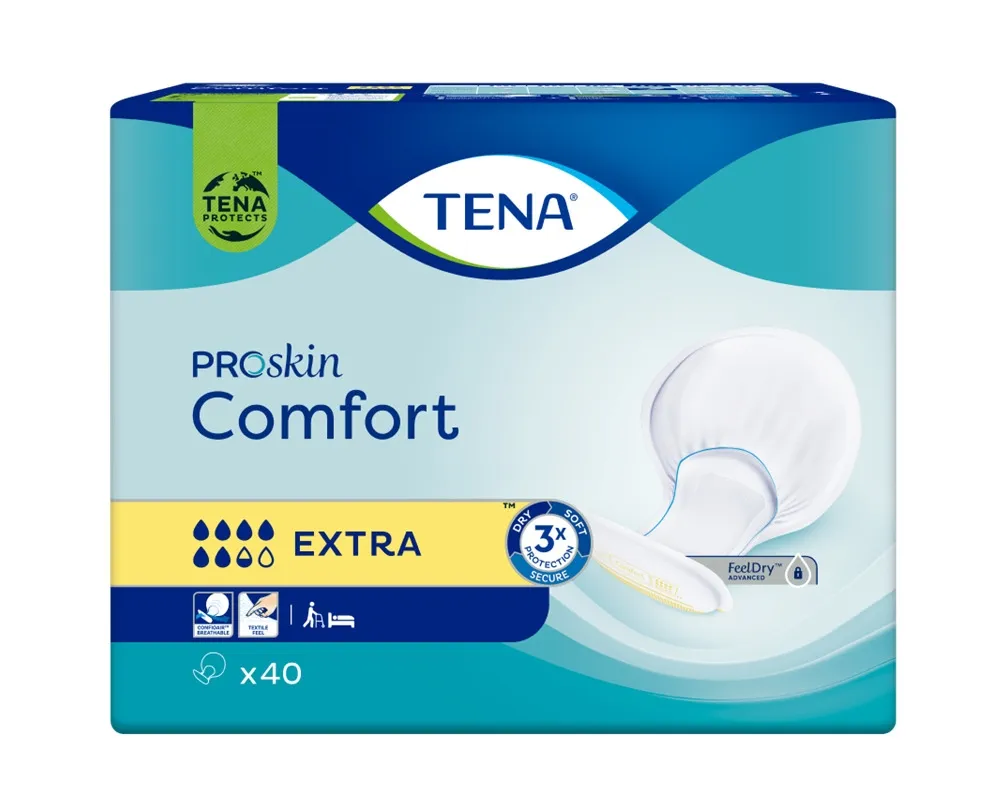 TENA COMFORT EXTRA uzsūcošās paketes, 40 gab. - Produkta attēls 