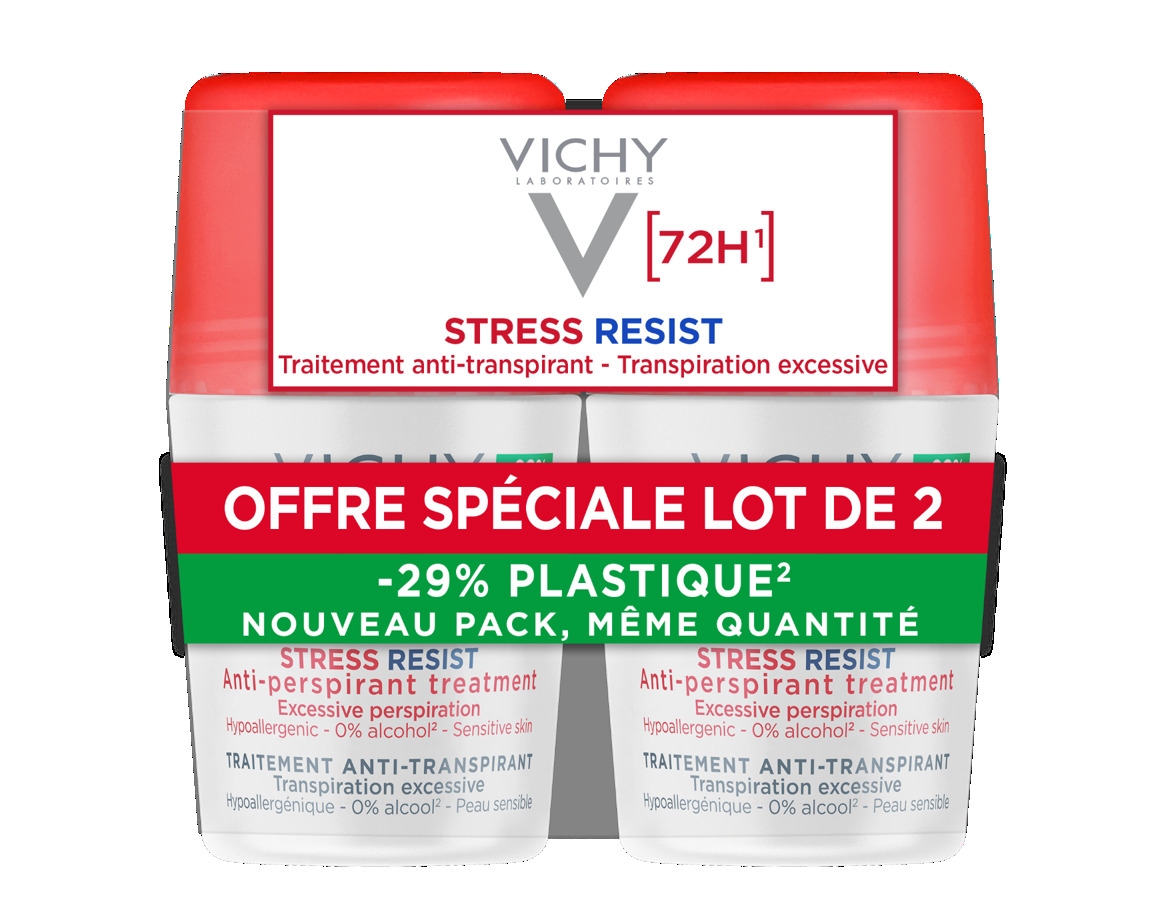 VICHY 72HR Stress Resist Roll-On antiperspirants, 2 gab. - Produkta attēls 