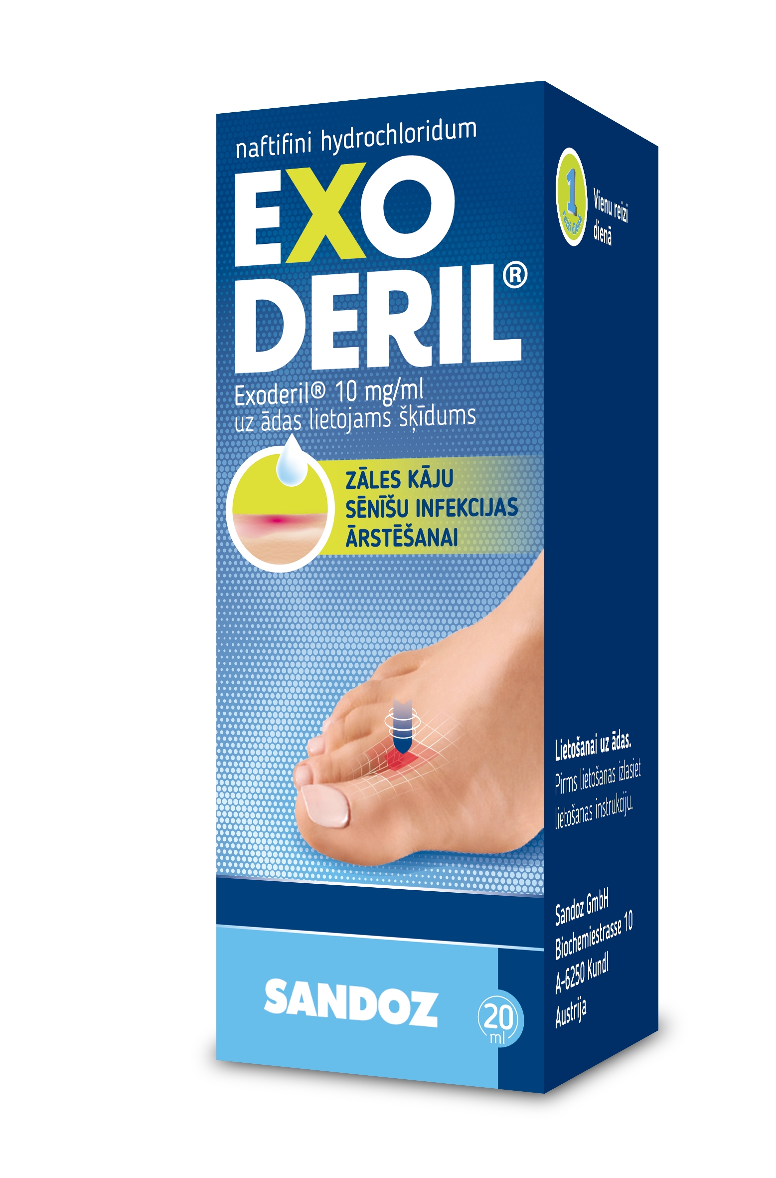 EXODERIL šķīdums, 20 ml - Produkta attēls 