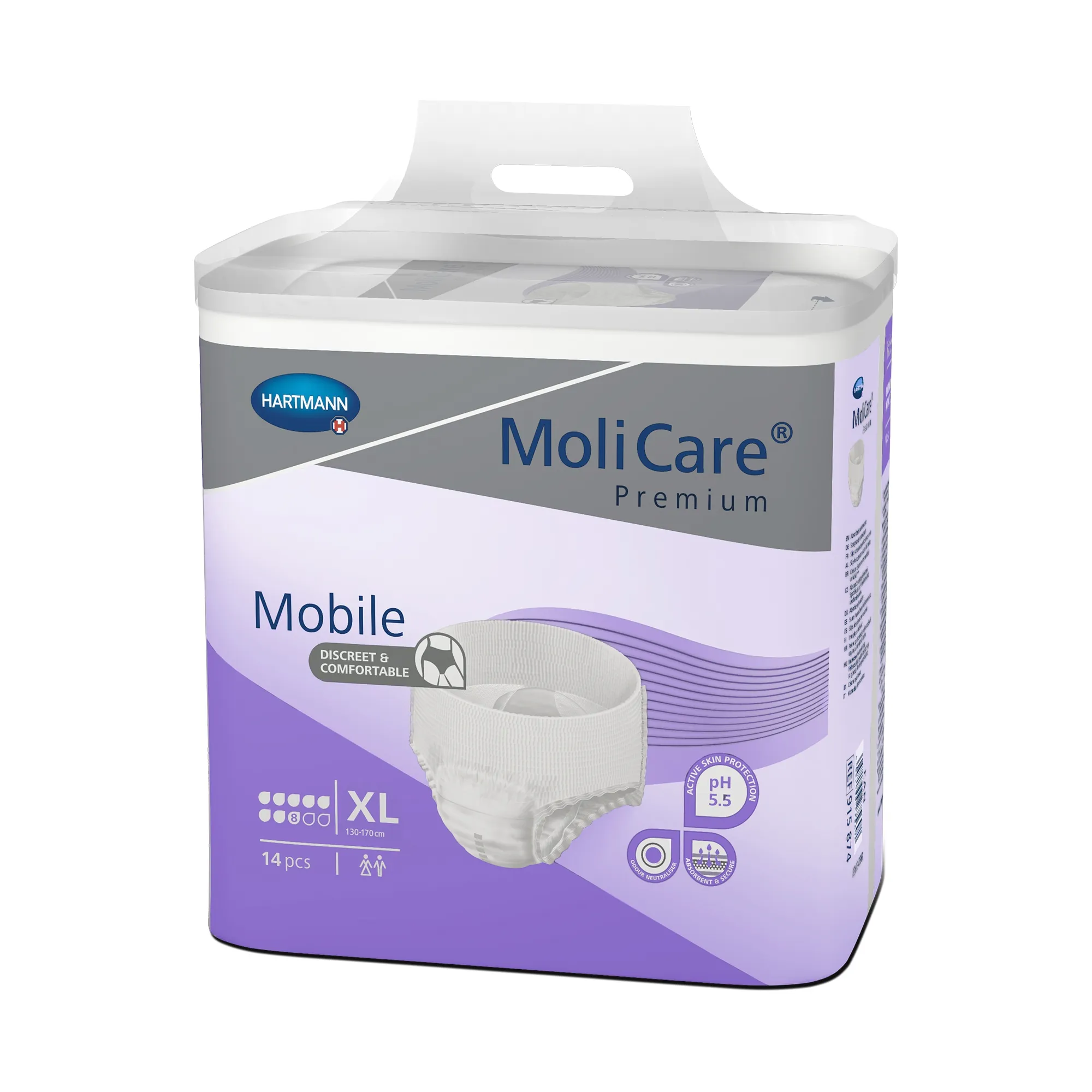 MOLICARE Premium Mobile bikses (XL izmērs,8 lāses), 14 gab - Produkta attēls 