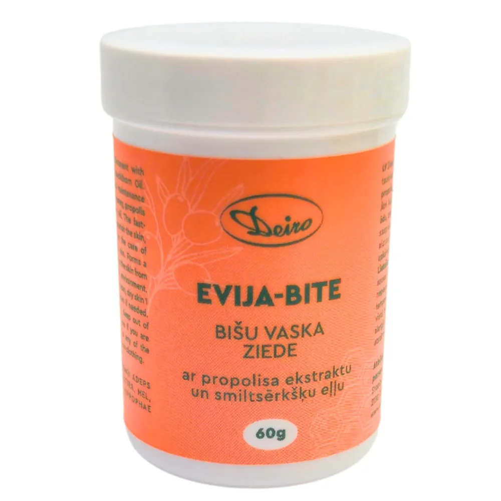 EVIJA-BITE Bišu vaska ziede ar propolisa ekstraktu un smiltsērkšķu eļļ - Produkta attēls 