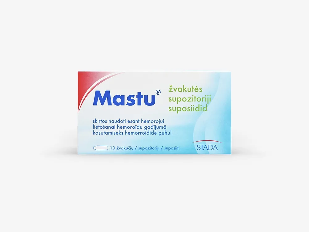 MASTU Supozitoriji, 10 gab. - Produkta attēls 