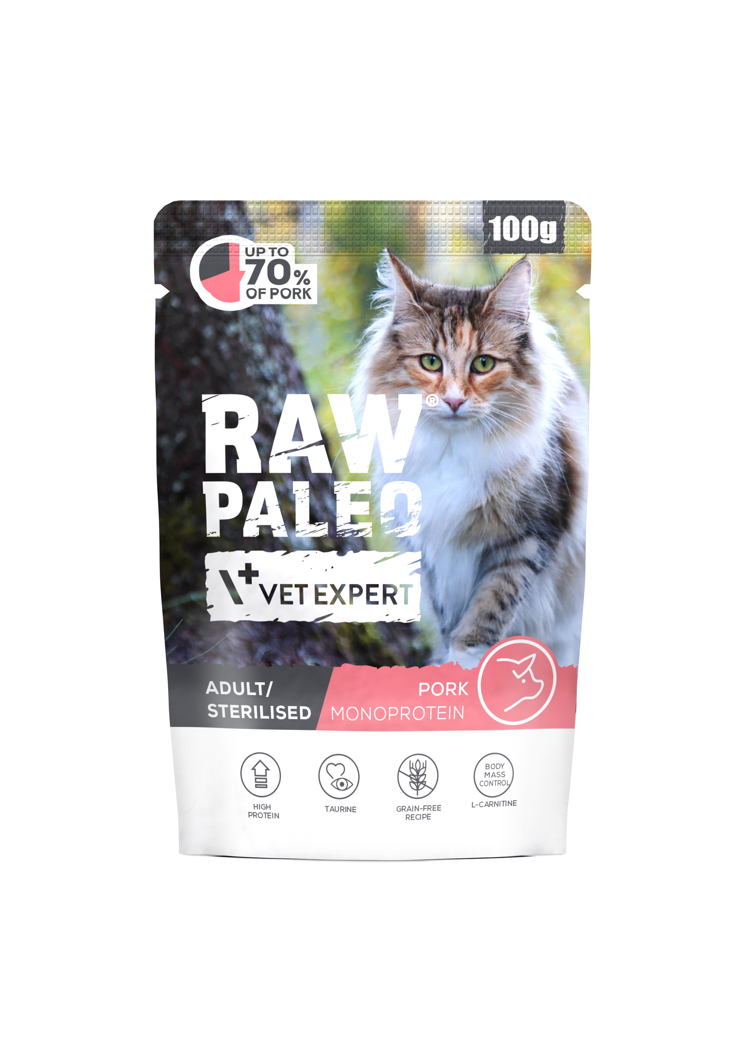 RAW PALEO KAĶU PAC STERILISED CŪKGAĻA 100G - Produkta attēls 