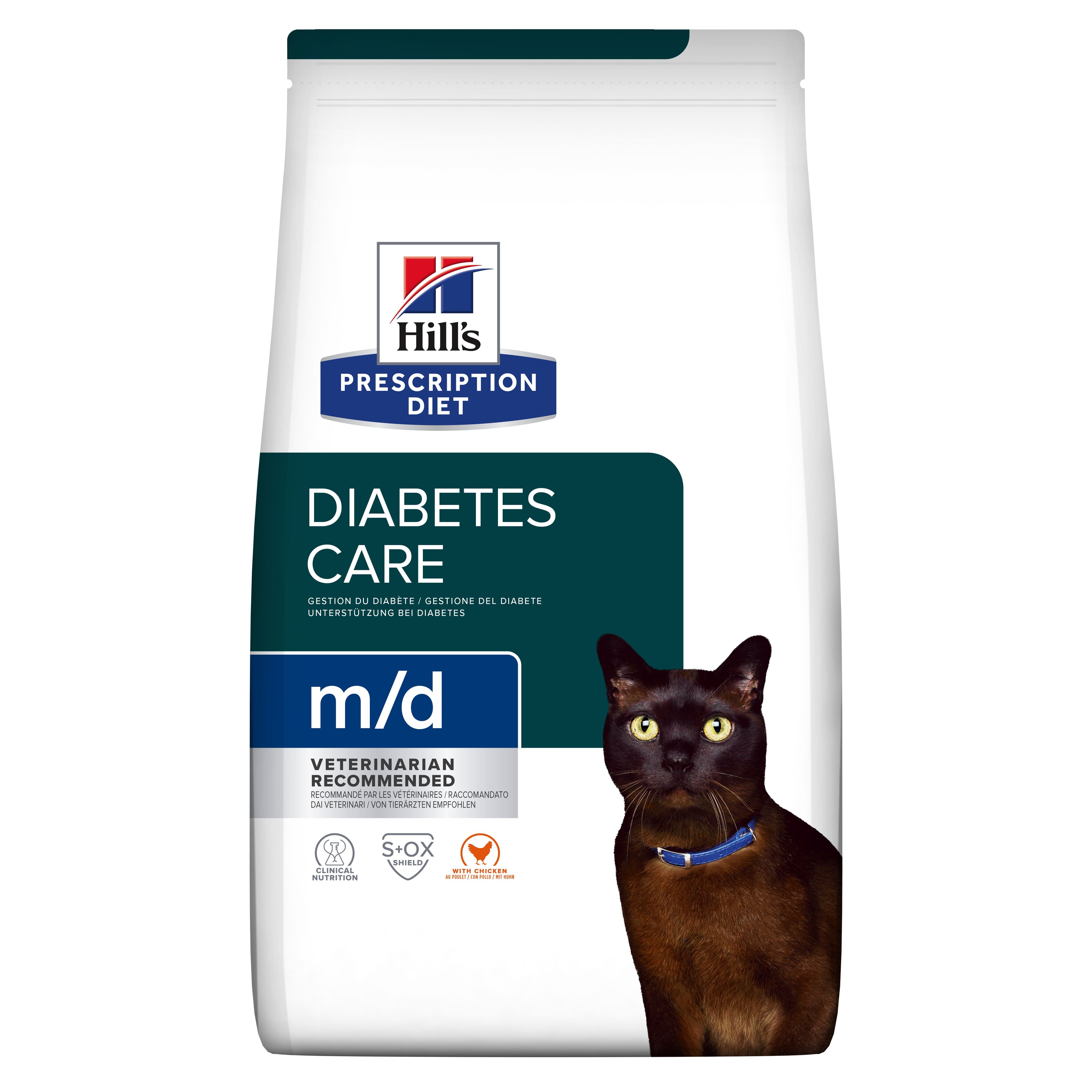 Hills PD kaķu sausā barība M/D 1,5kg - Produkta attēls 