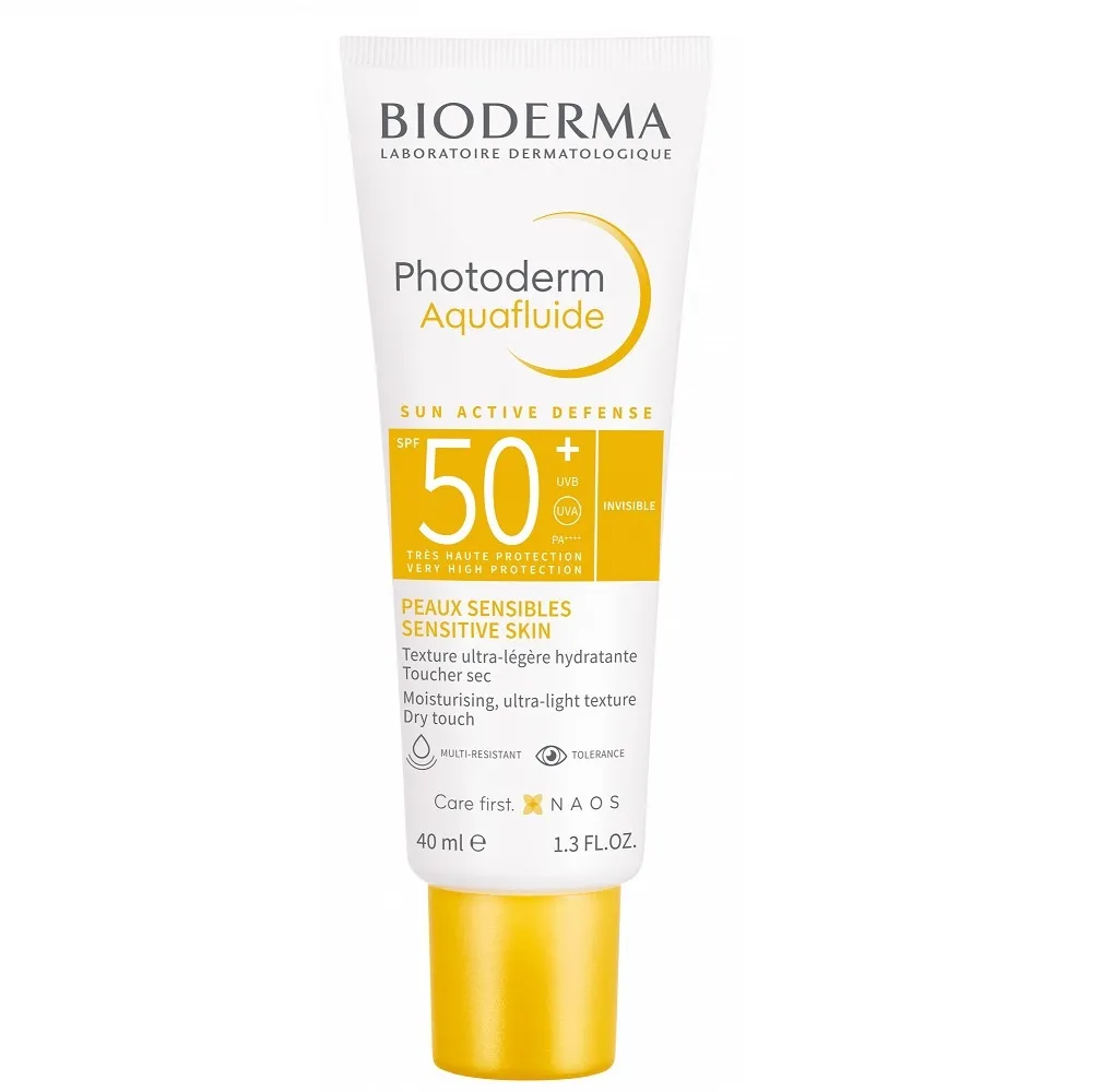 BIODERMA Photoderm Aquafluide SPF50+ akvafluīds b/krāsas, 40 ml - Produkta attēls 
