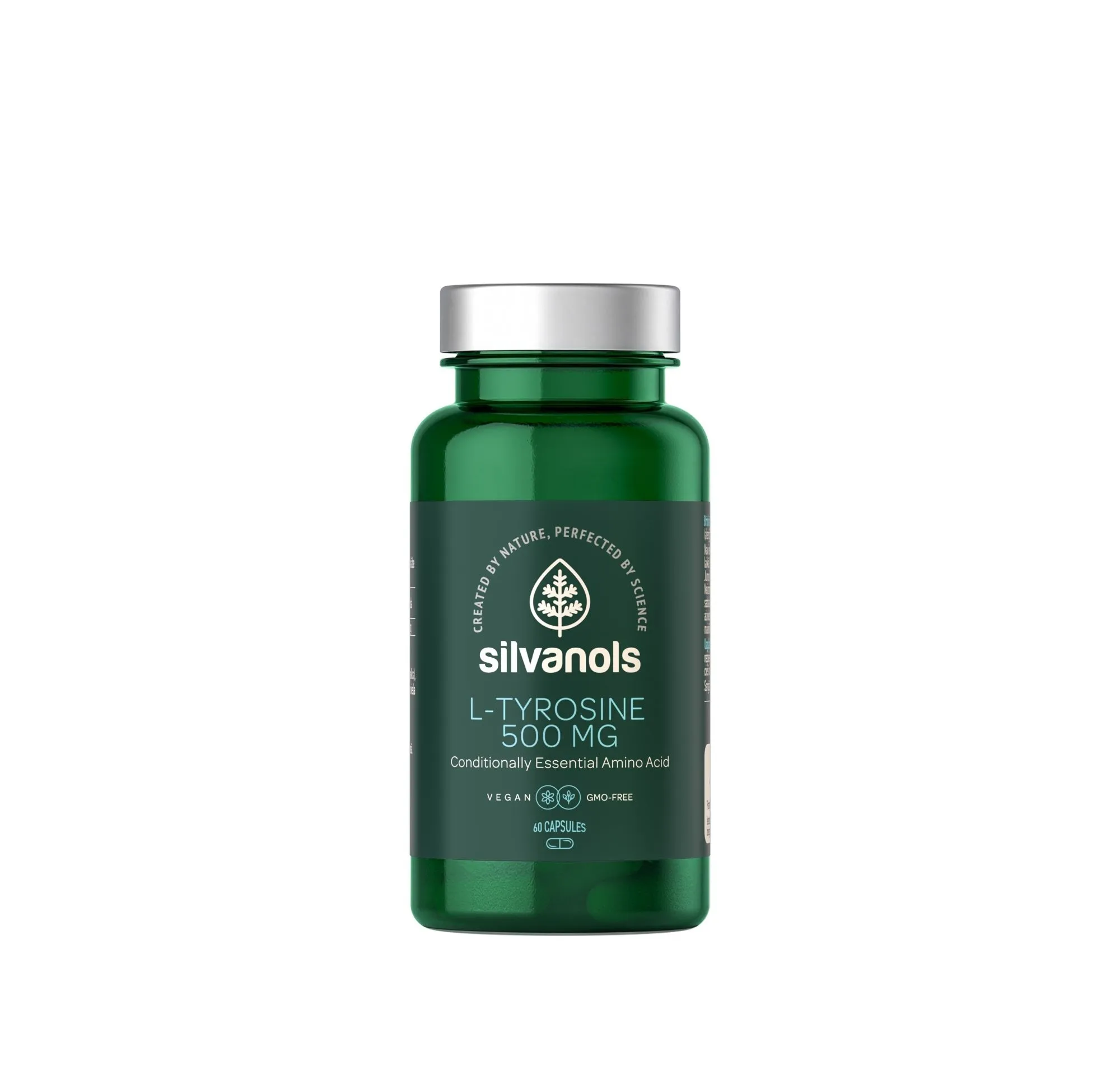 SILVANOLS L-Tyrosine 500 mg kapsulas, 60 gab - Produkta attēls 