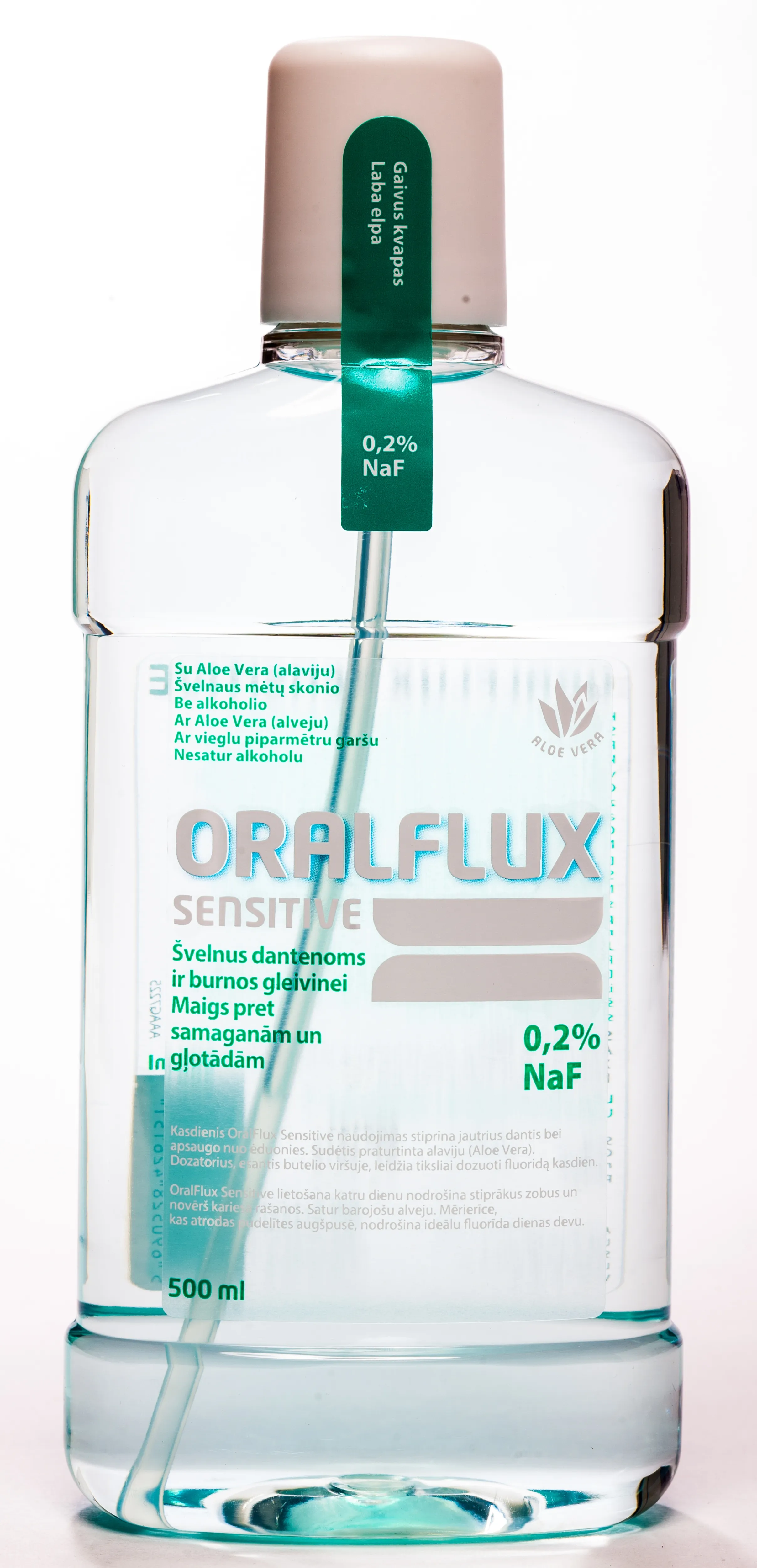 ORALFLUX Sensitive mutes dobuma skalojamais līdzeklis, 500 ml - Produkta attēls 