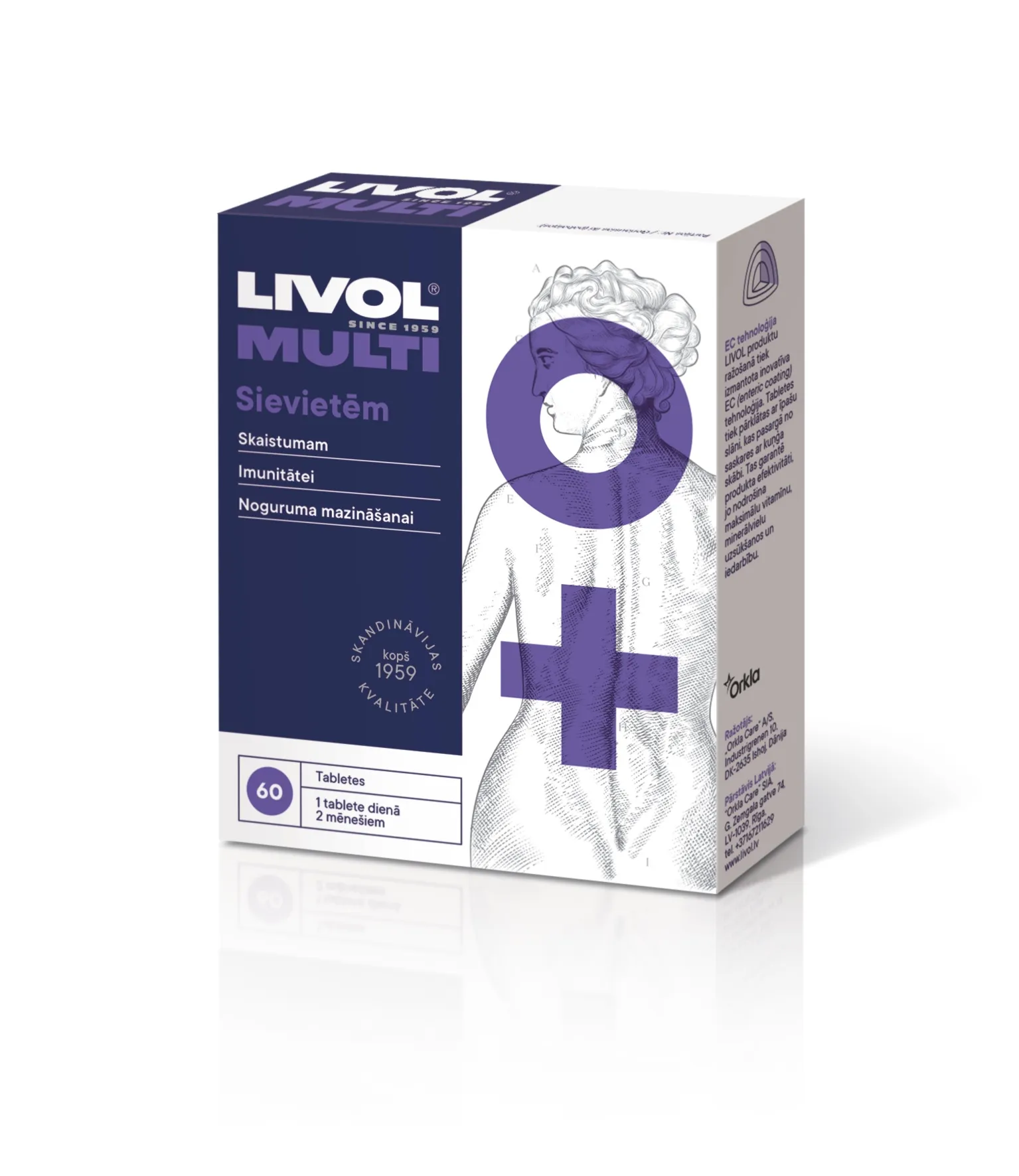 LIVOL Multi Sievietēm tabletes, 60 gab. - Produkta attēls 