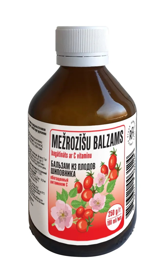 RFF mežrozīšu balzāms ar C vitamīnu, 190 ml - Produkta attēls 