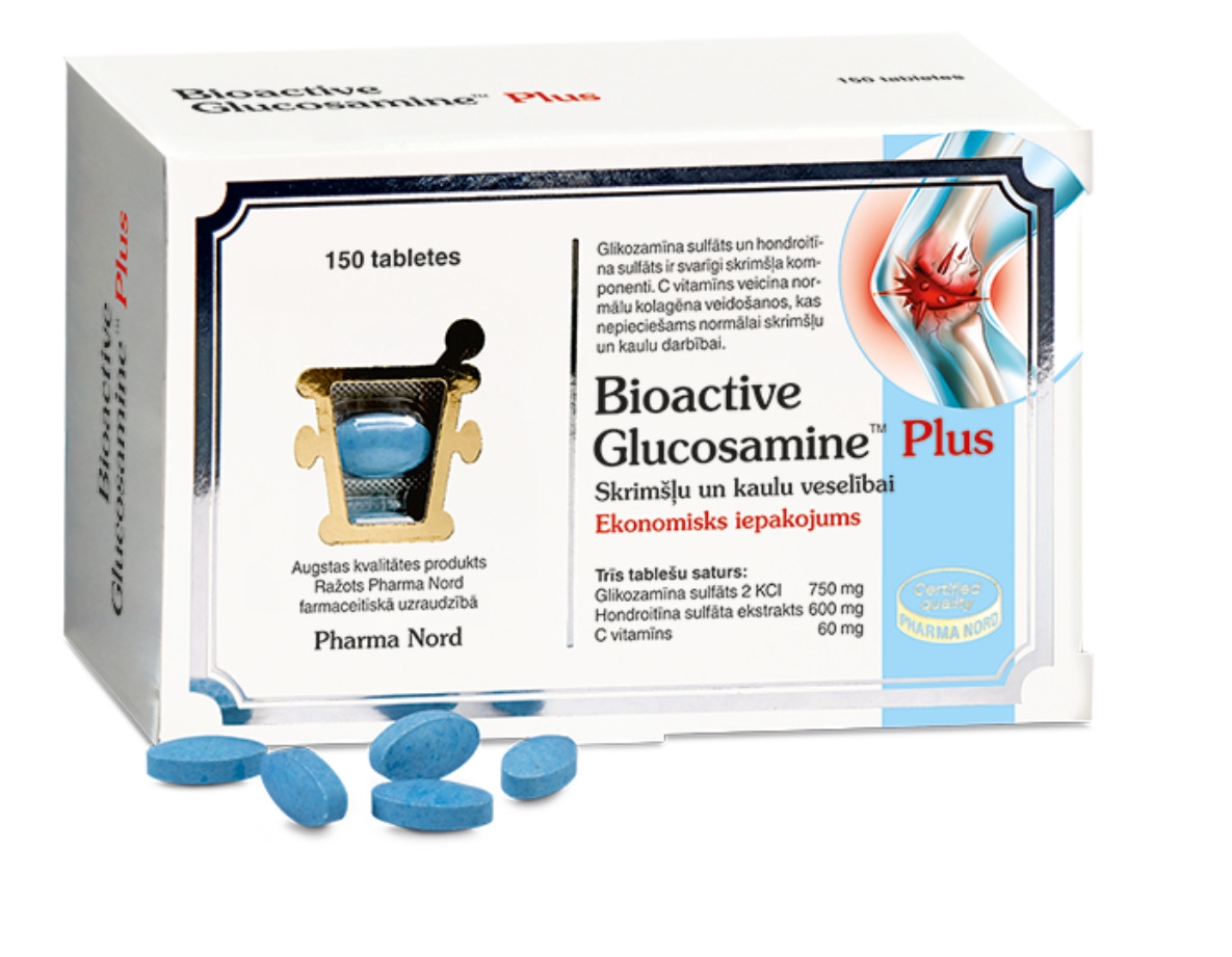 BIOACTIVE Glucosamine Plus tabletes, 150 gab. - Produkta attēls 