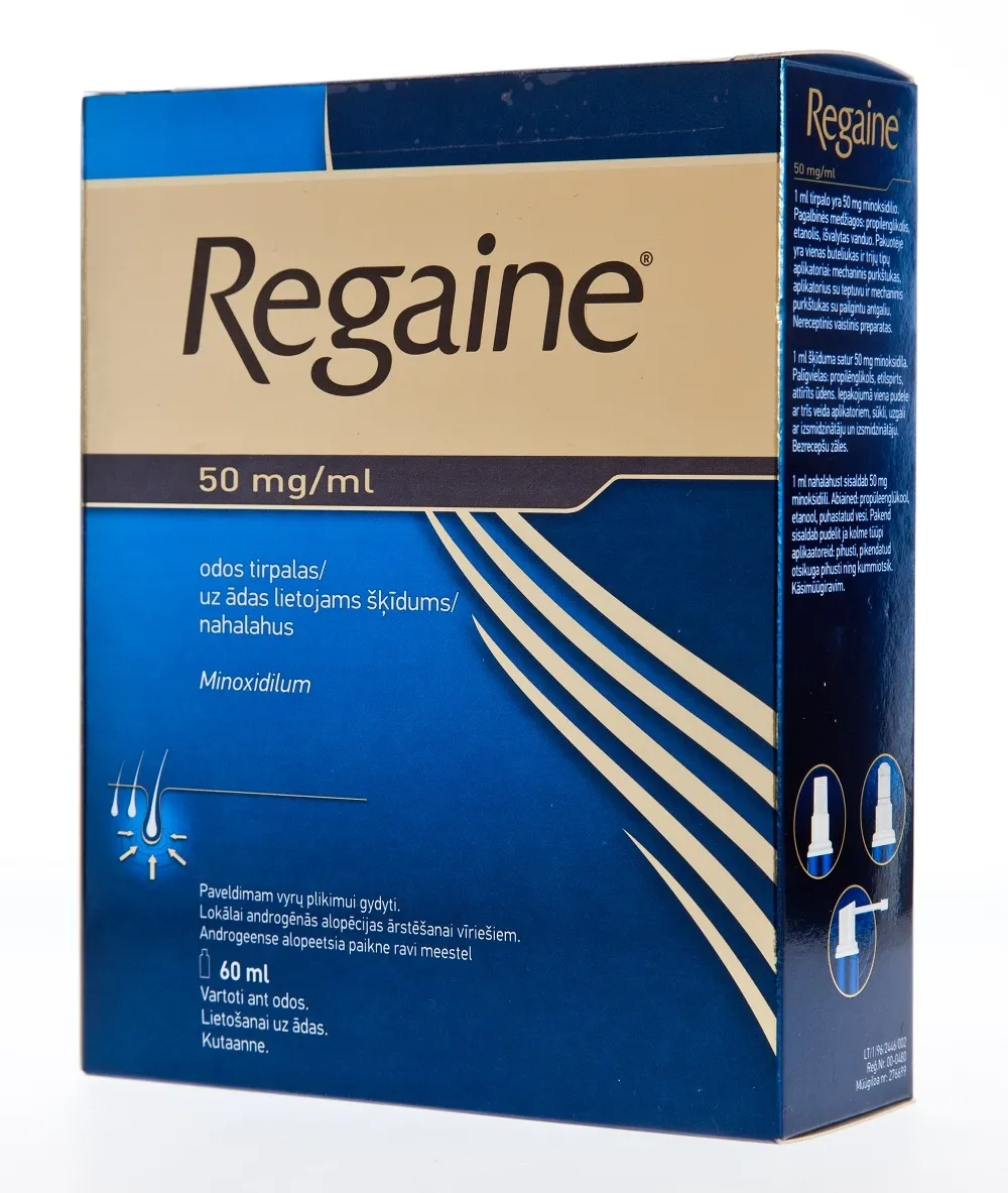 REGAINE TOPICAL 5% šķīdums, 60 ml - Produkta attēls 