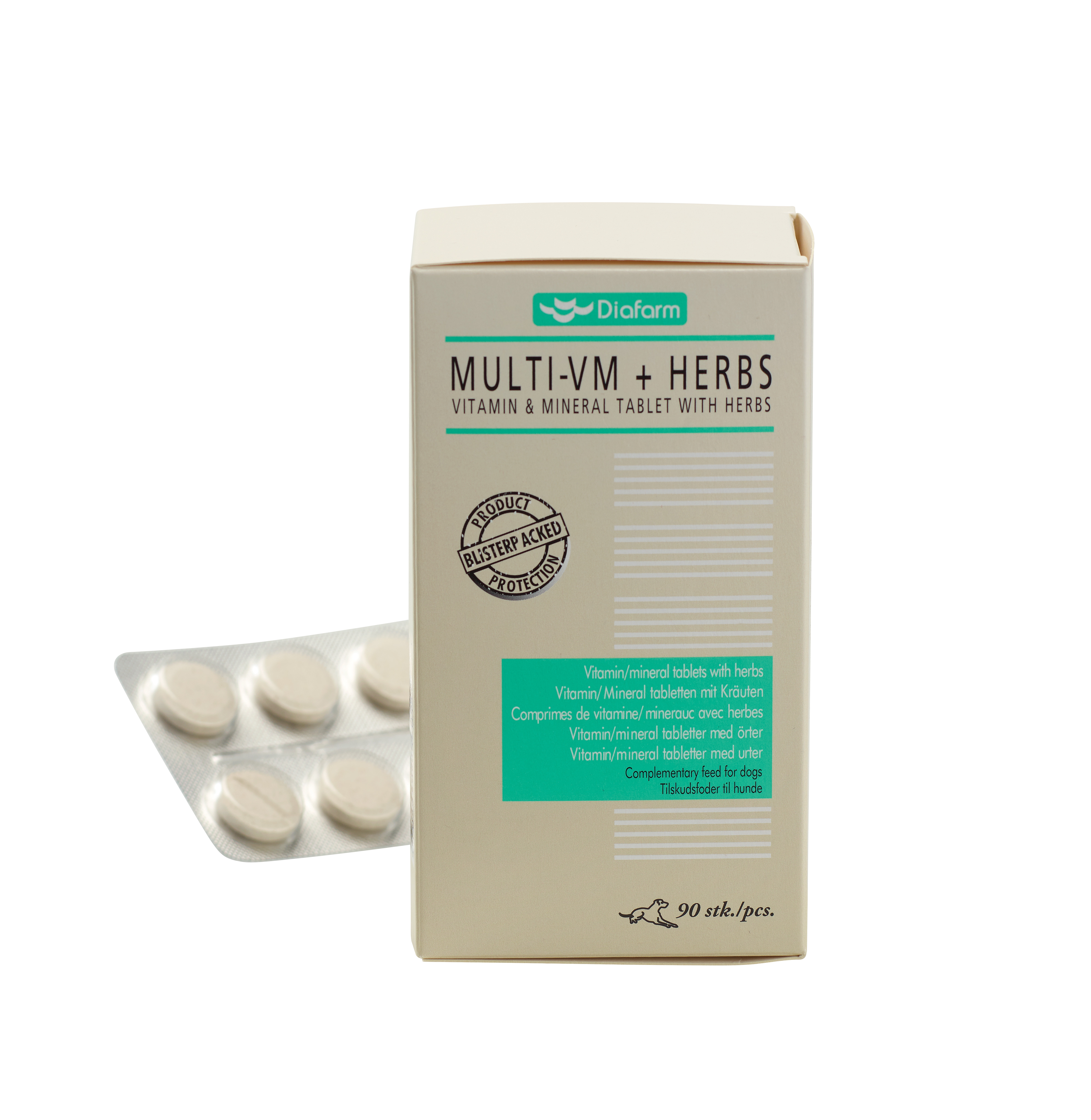 Diafarm Herbs tabletes suņiem N90 - Produkta attēls 